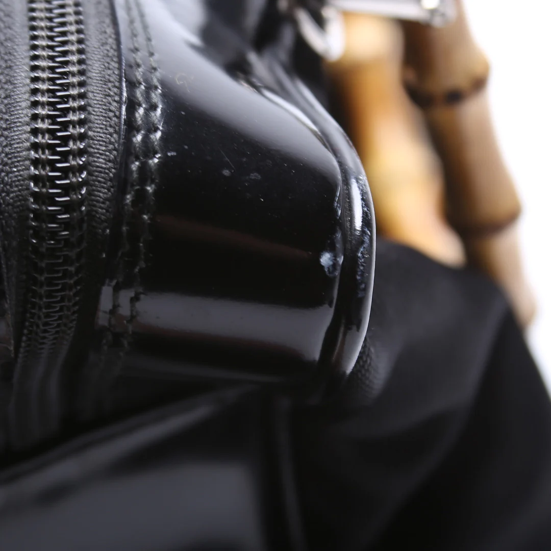 000.2040 Nylon/Patent Bamboo Handle Vintage - Image 8