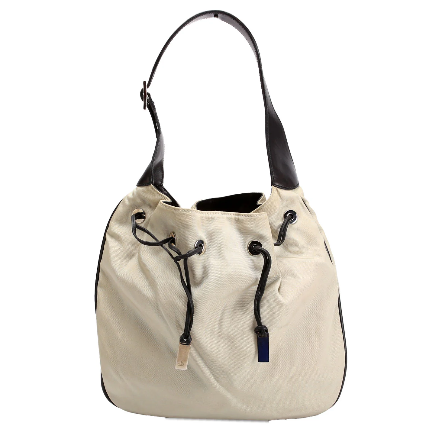 001.0340 Jackie 1961 Drawstring Hobo Nylon Beige/Black