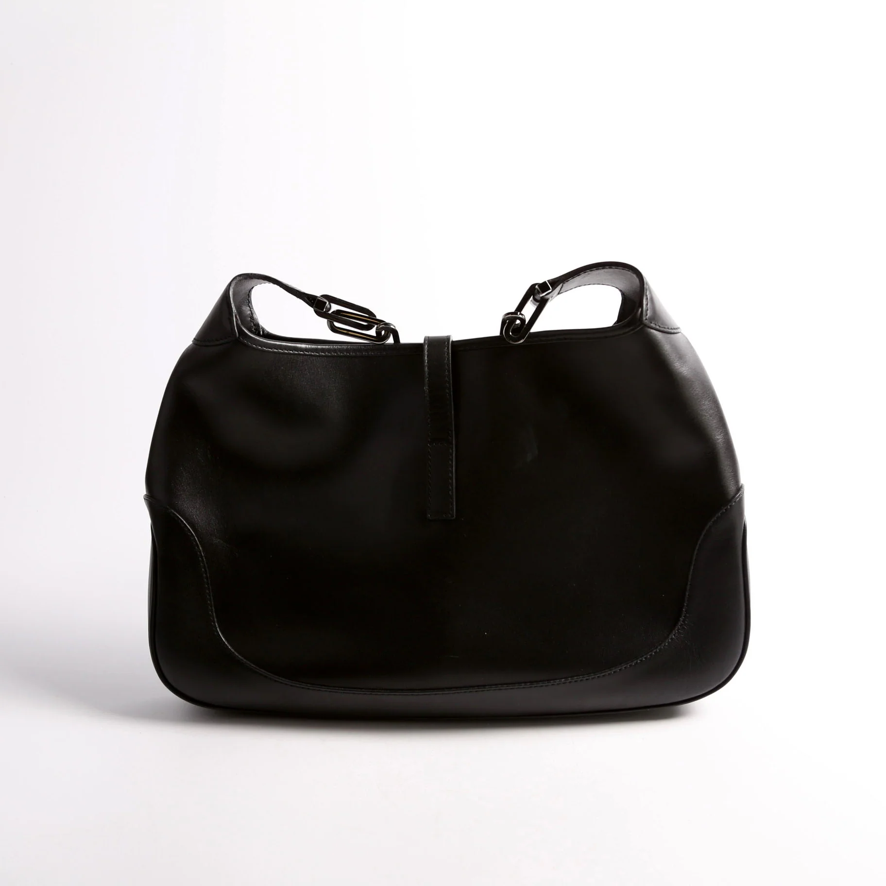 001.4015 Jackie Chain Hobo Leather Vintage Black - Image 2