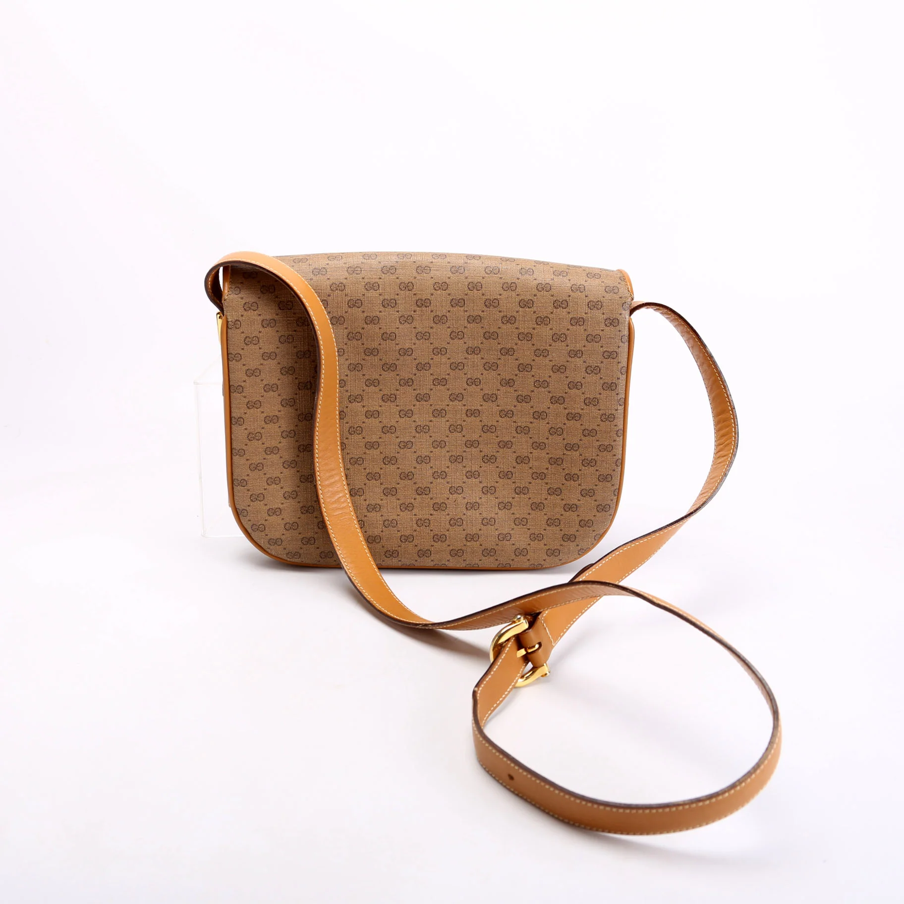 001.406.1780 GG Micro Canvas Shoulder Bag Vintage Brown - Image 3