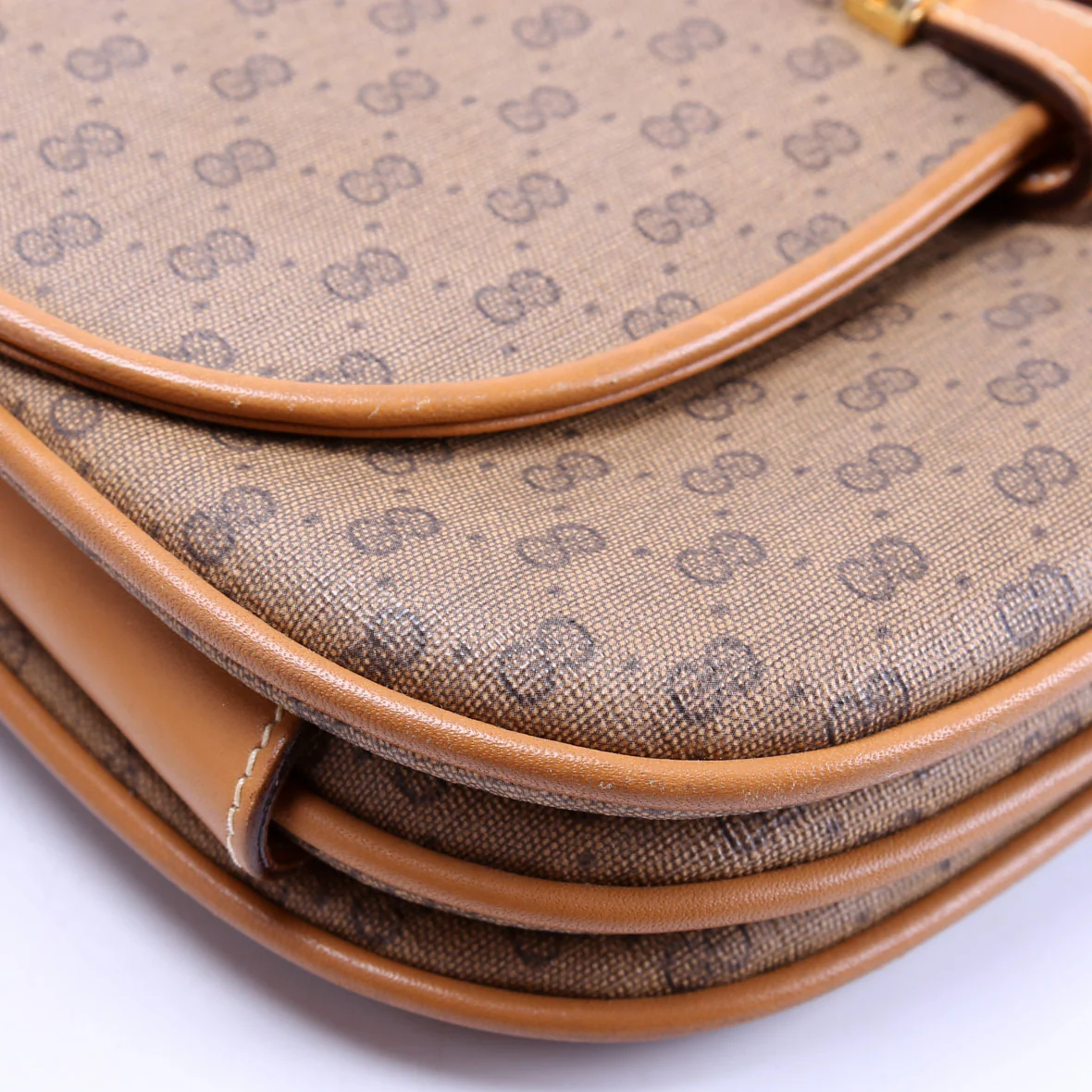 001.406.1780 GG Micro Canvas Shoulder Bag Vintage Brown - Image 5