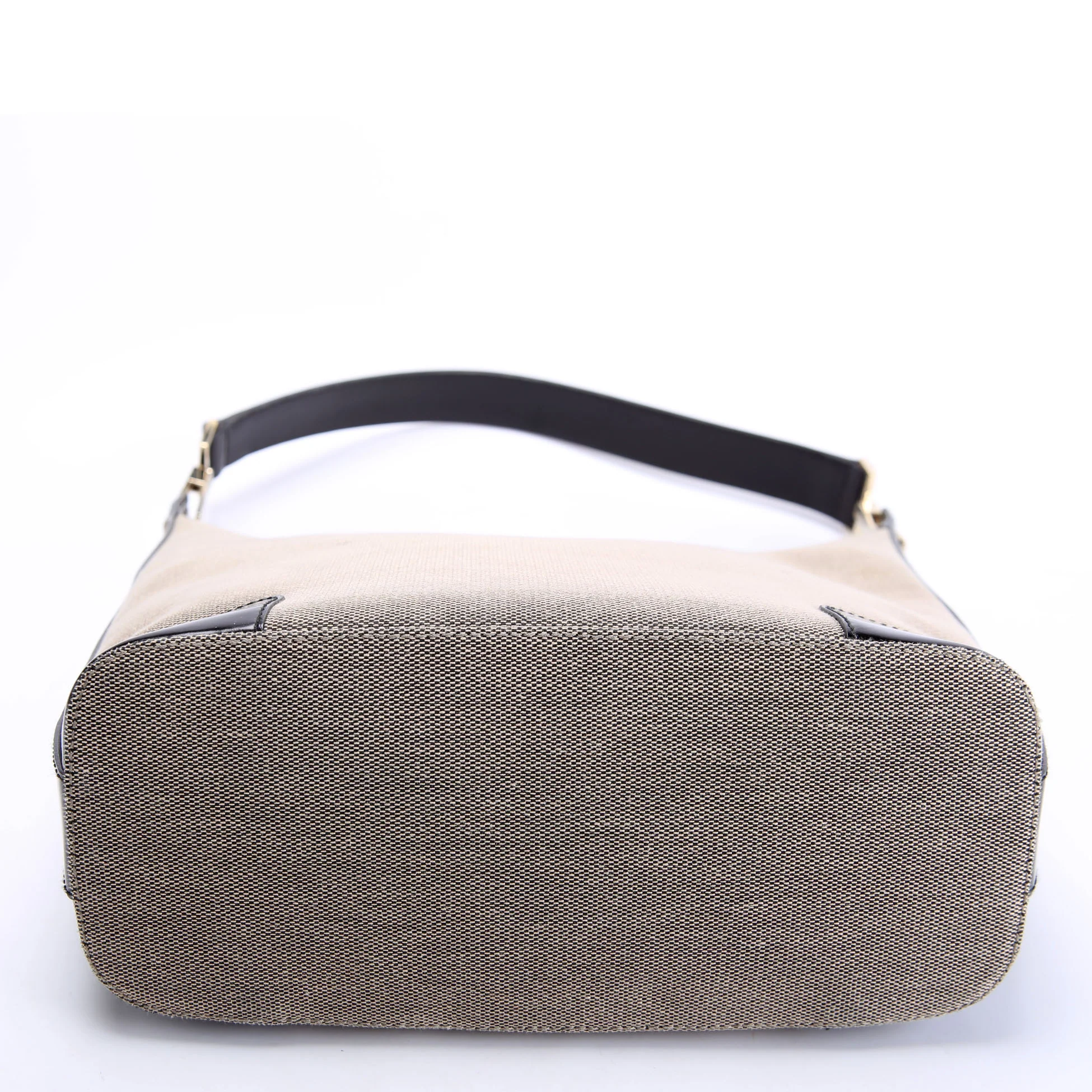 001-4204 Shoulder Bag Canvas Black/Brown - Image 4