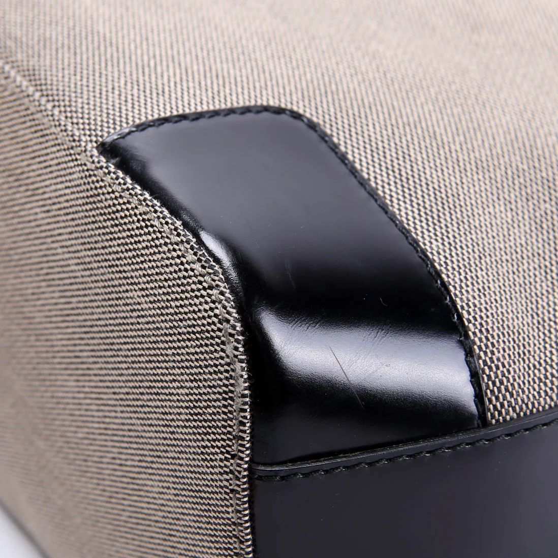 001-4204 Shoulder Bag Canvas Black/Brown - Image 6