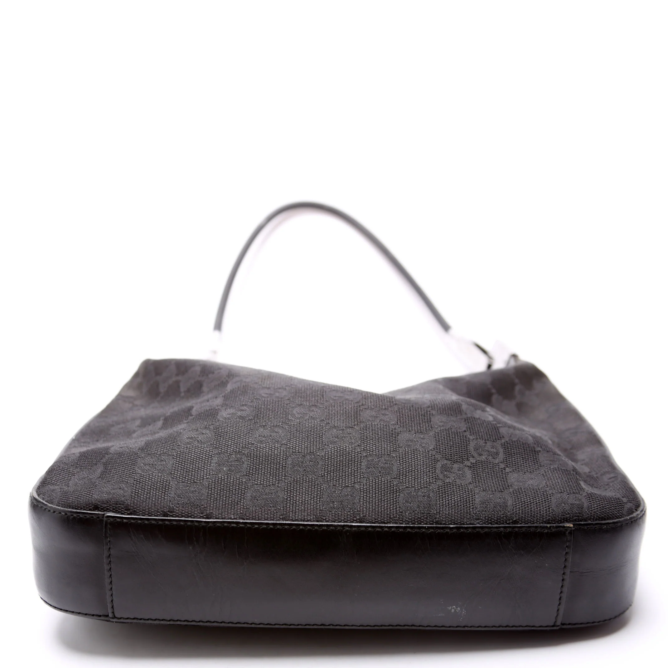 01233 GG Canvas Small Clasp Hobo Black - Image 4