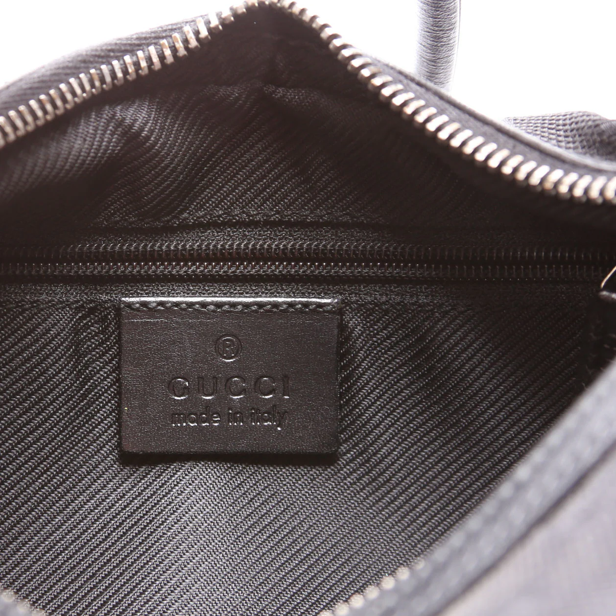 01233 GG Canvas Small Clasp Hobo Black - Image 9