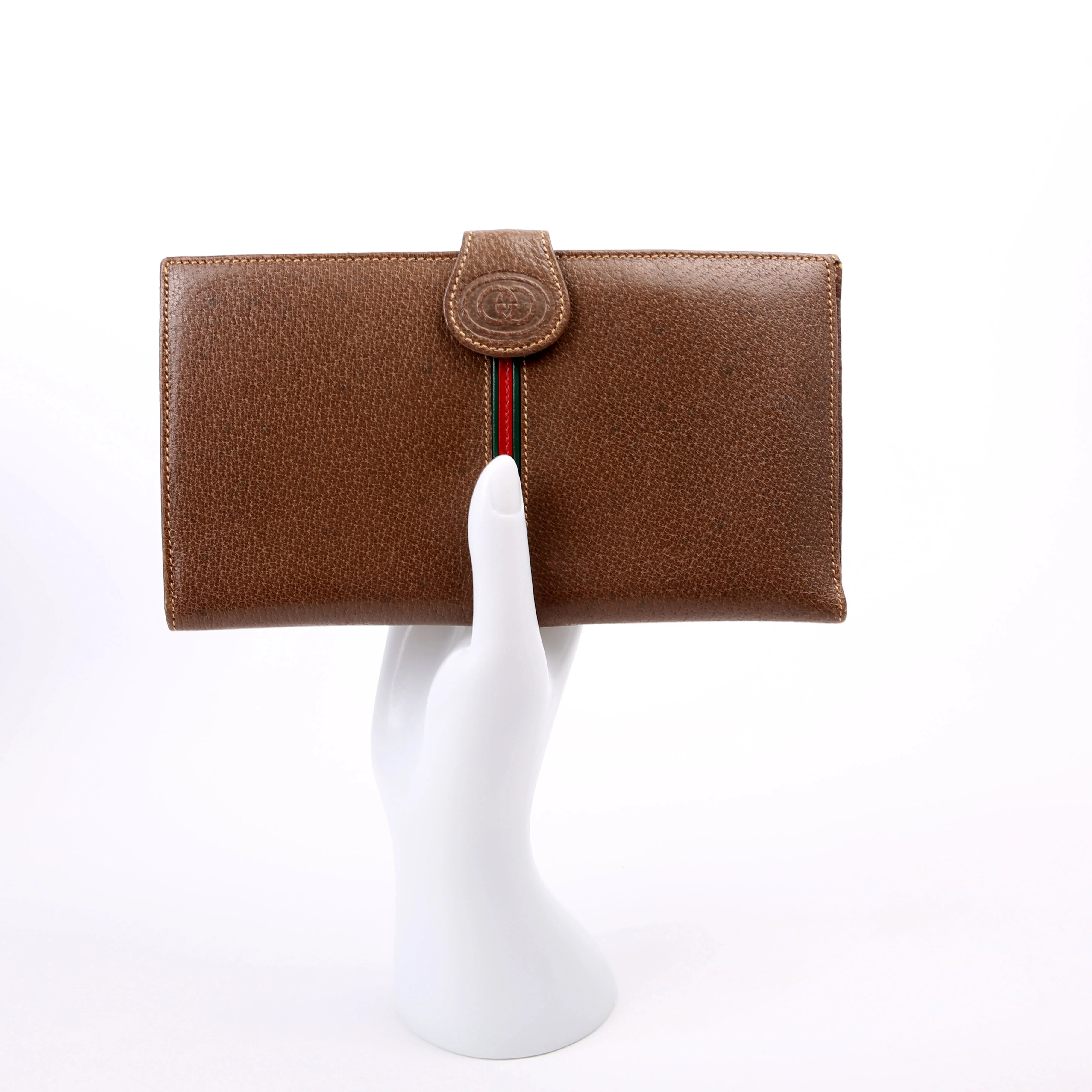 035.904 Vintage Leather Web Wallet Brown - Image 17