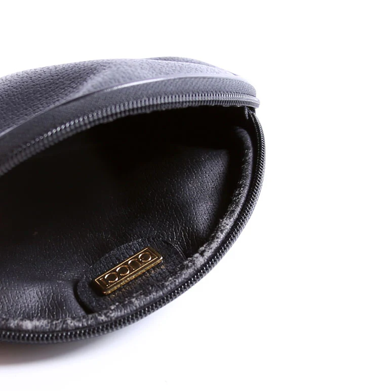 039-004 GG Zip Pouch Leather Vintage Black - Image 11