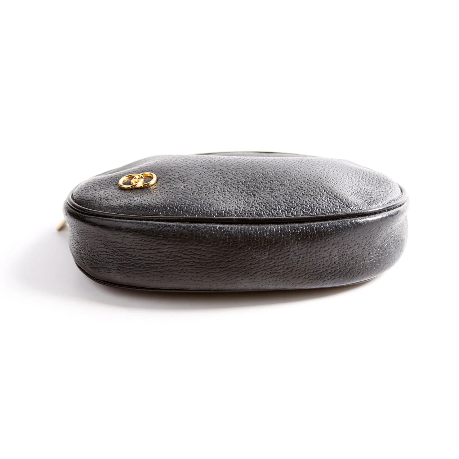 039-004 GG Zip Pouch Leather Vintage Black - Image 5