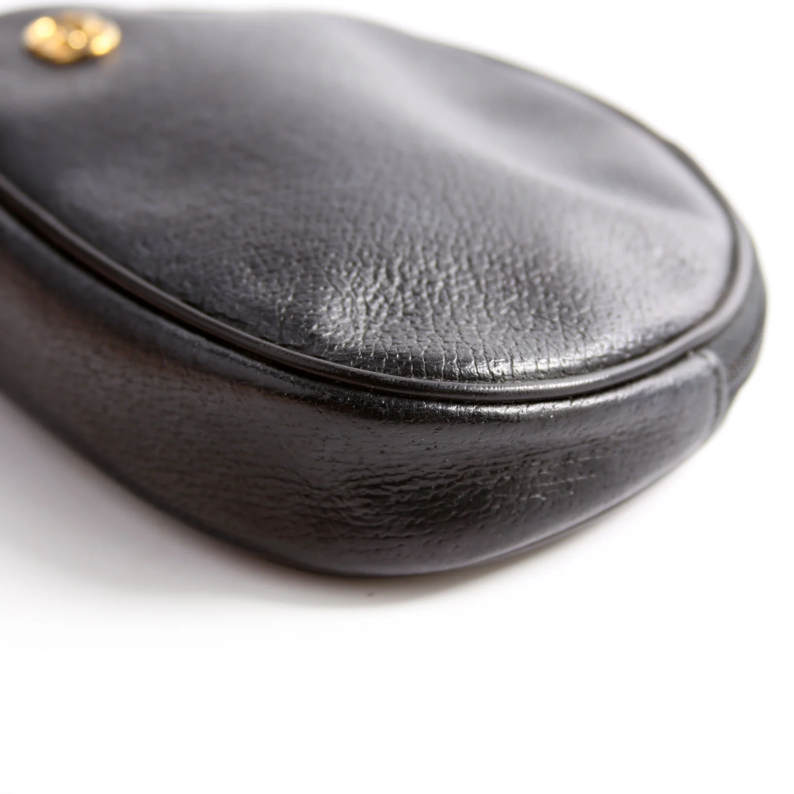 039-004 GG Zip Pouch Leather Vintage Black - Image 7