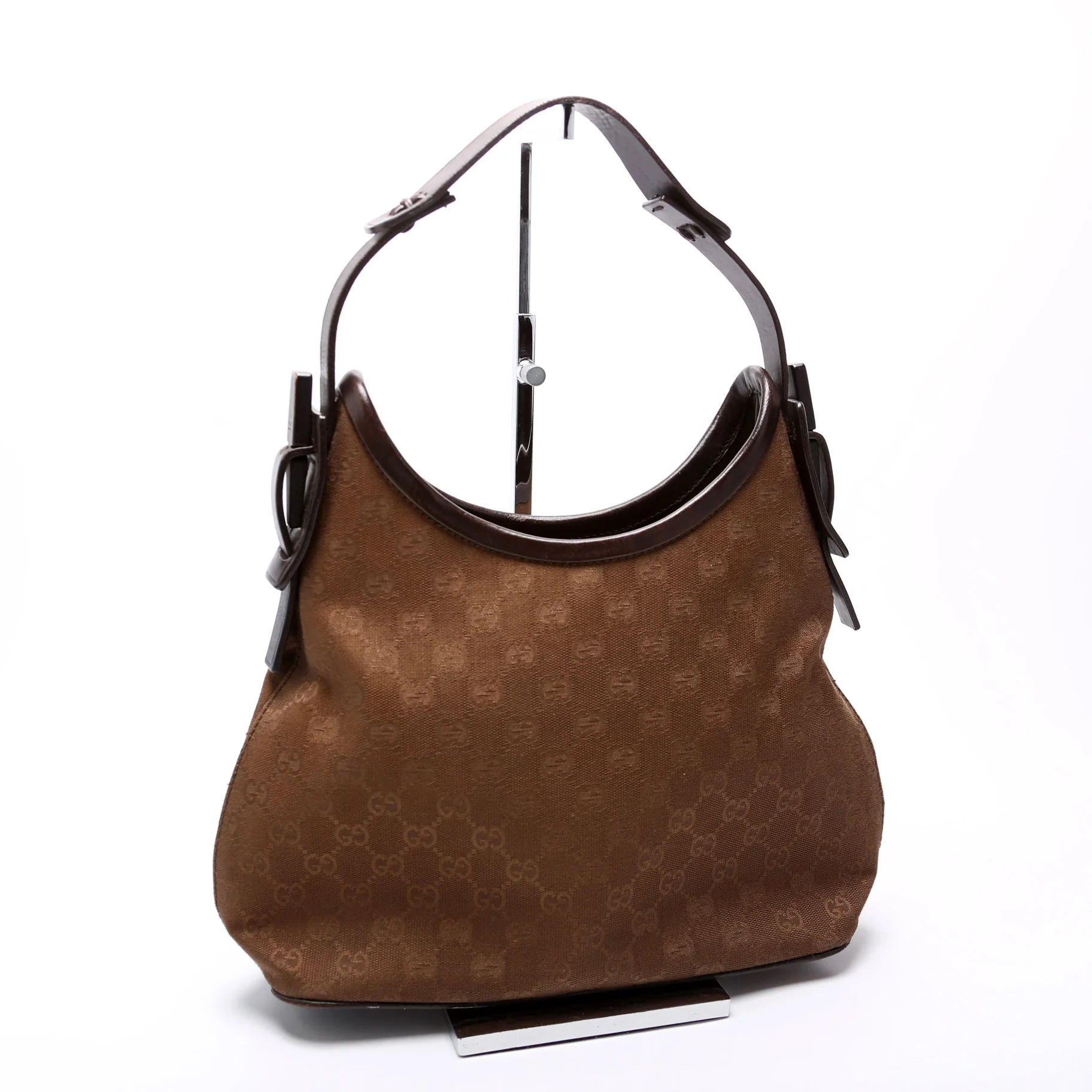 107752 GG Canvas Small Hobo Brown - Image 2