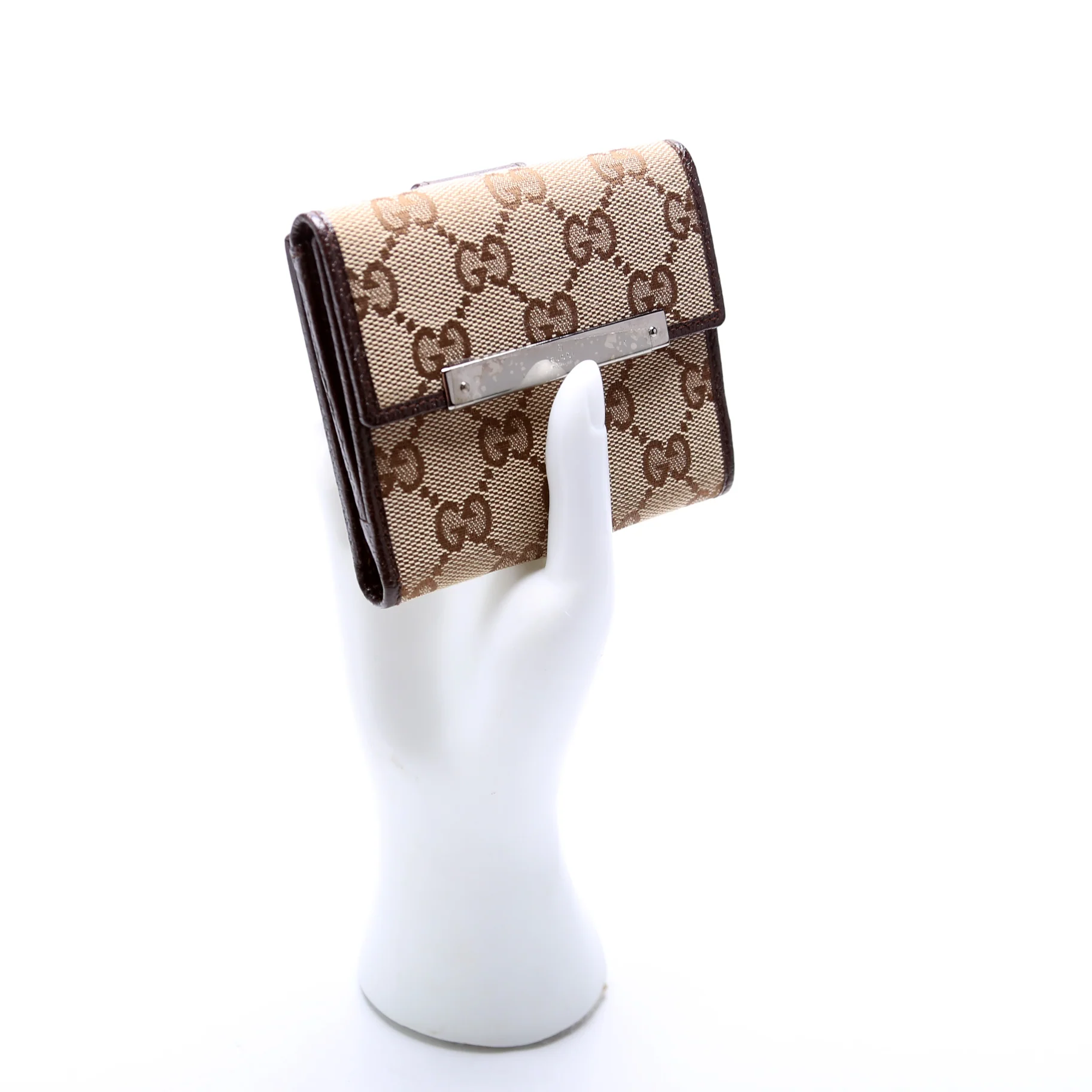 112716 GG Canvas Compact French Flap Wallet - Image 9