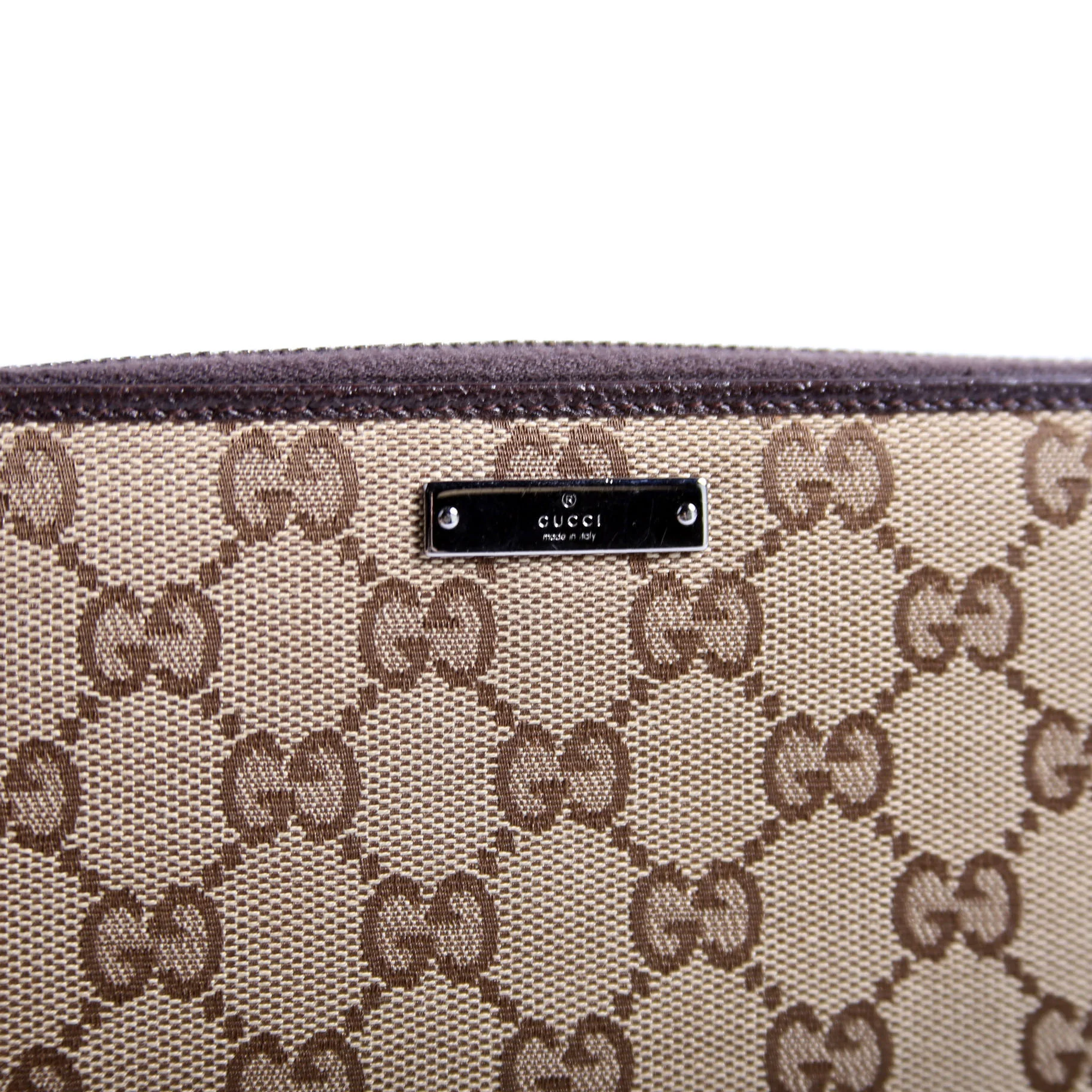 112724 GG Canvas Zip Around Wallet Brown - Image 10