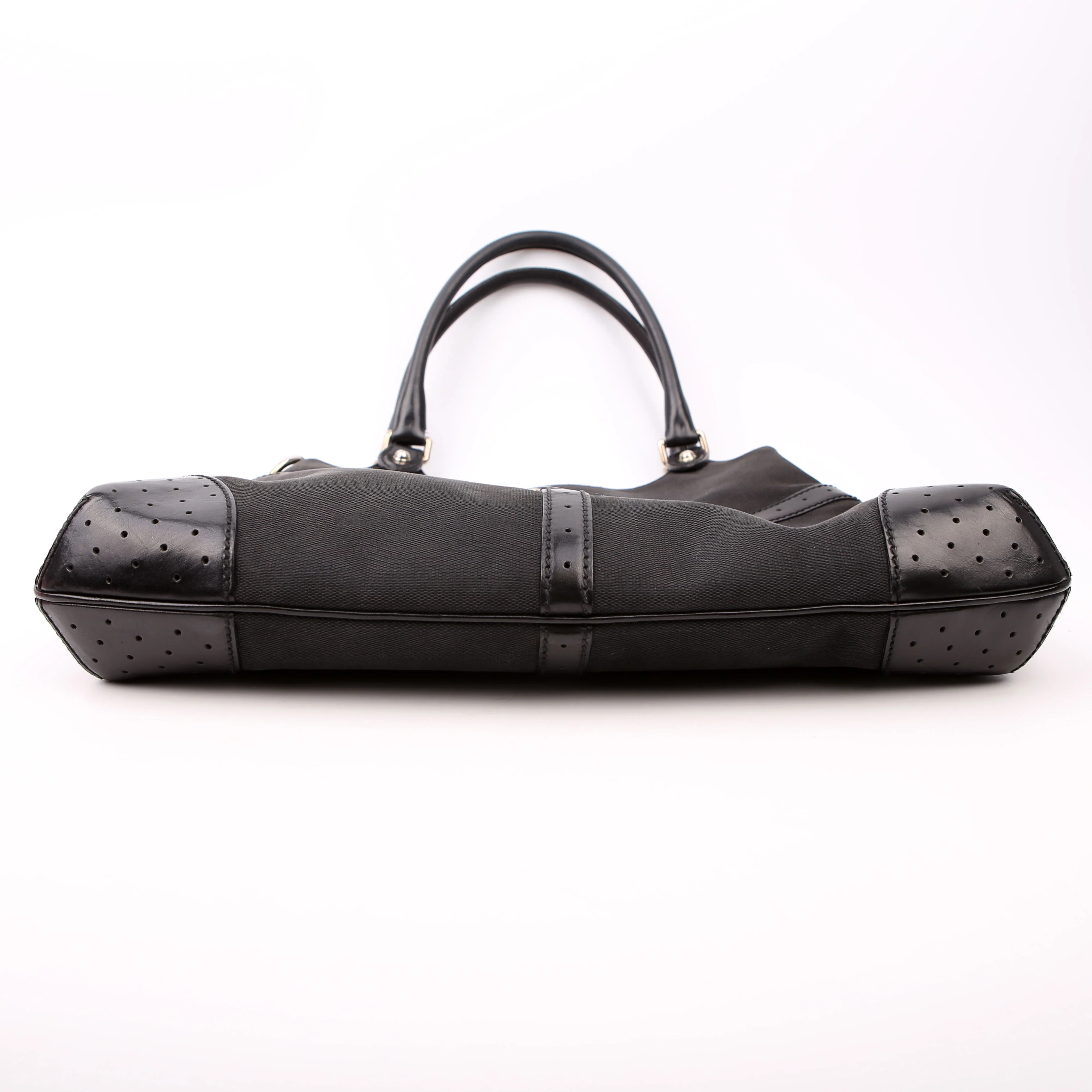 114875 Reins Hobo Canvas/Perforated Leather Black - Image 4