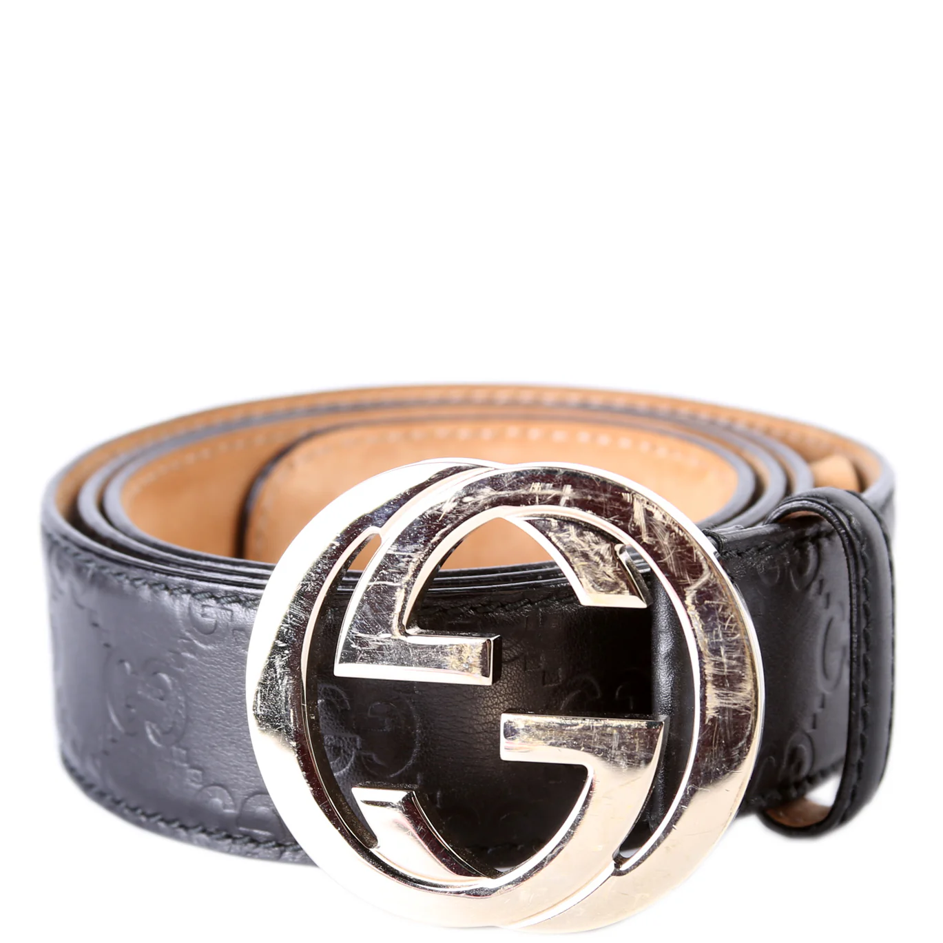 114876 Interlocking GG Imprime Belt Size 105/42 Black