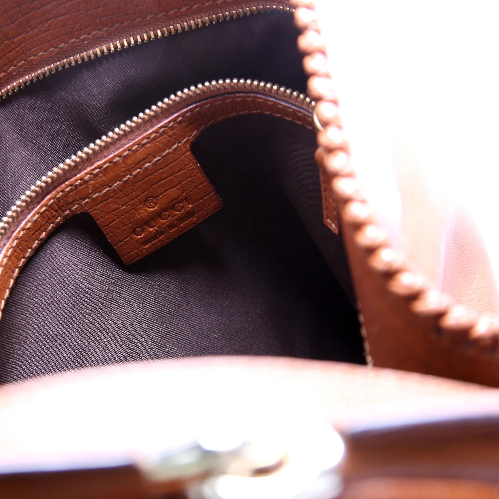 114900 Horsebit Leather Hobo Brown - Image 11