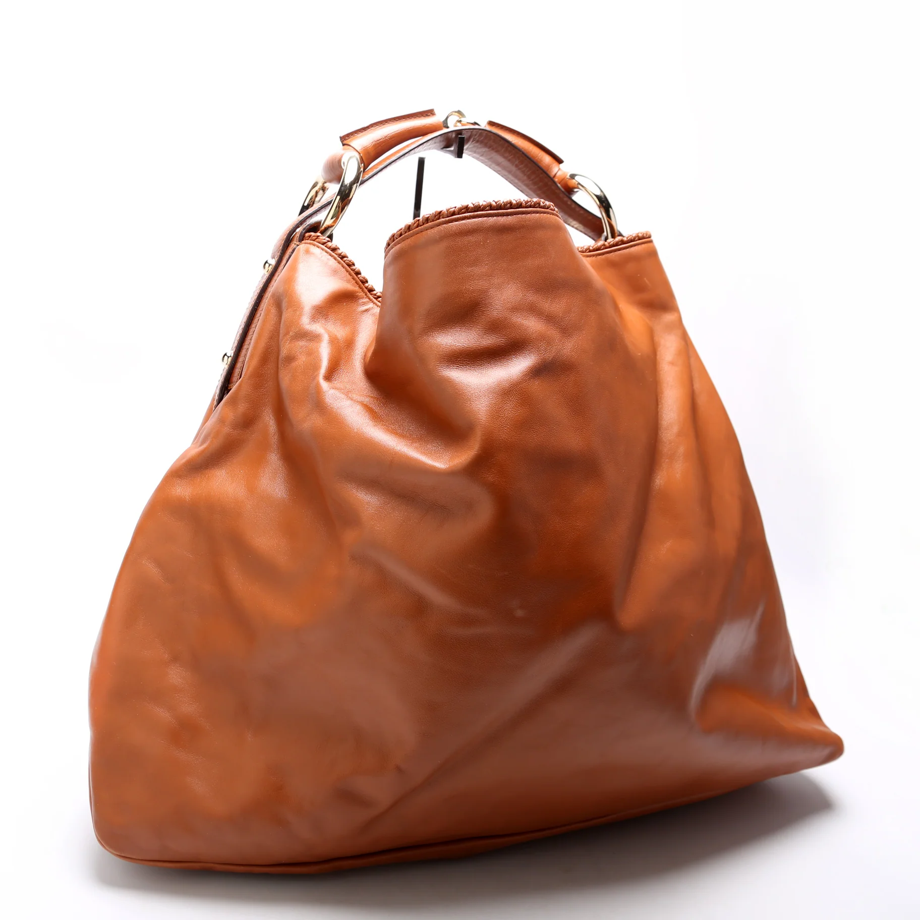 114900 Horsebit Leather Hobo Brown - Image 2