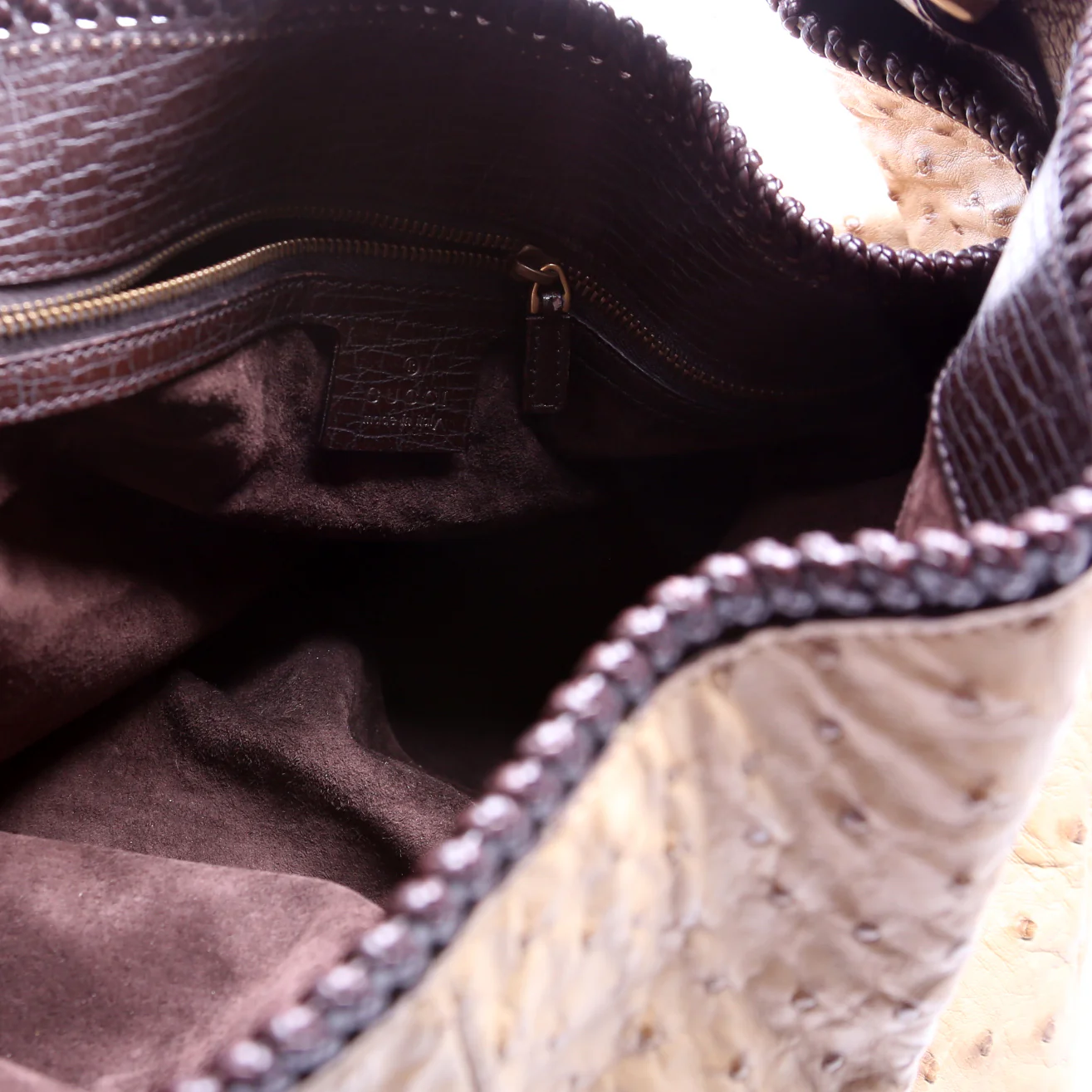 114900 Ostrich Horsebit Hobo Tan - Image 9