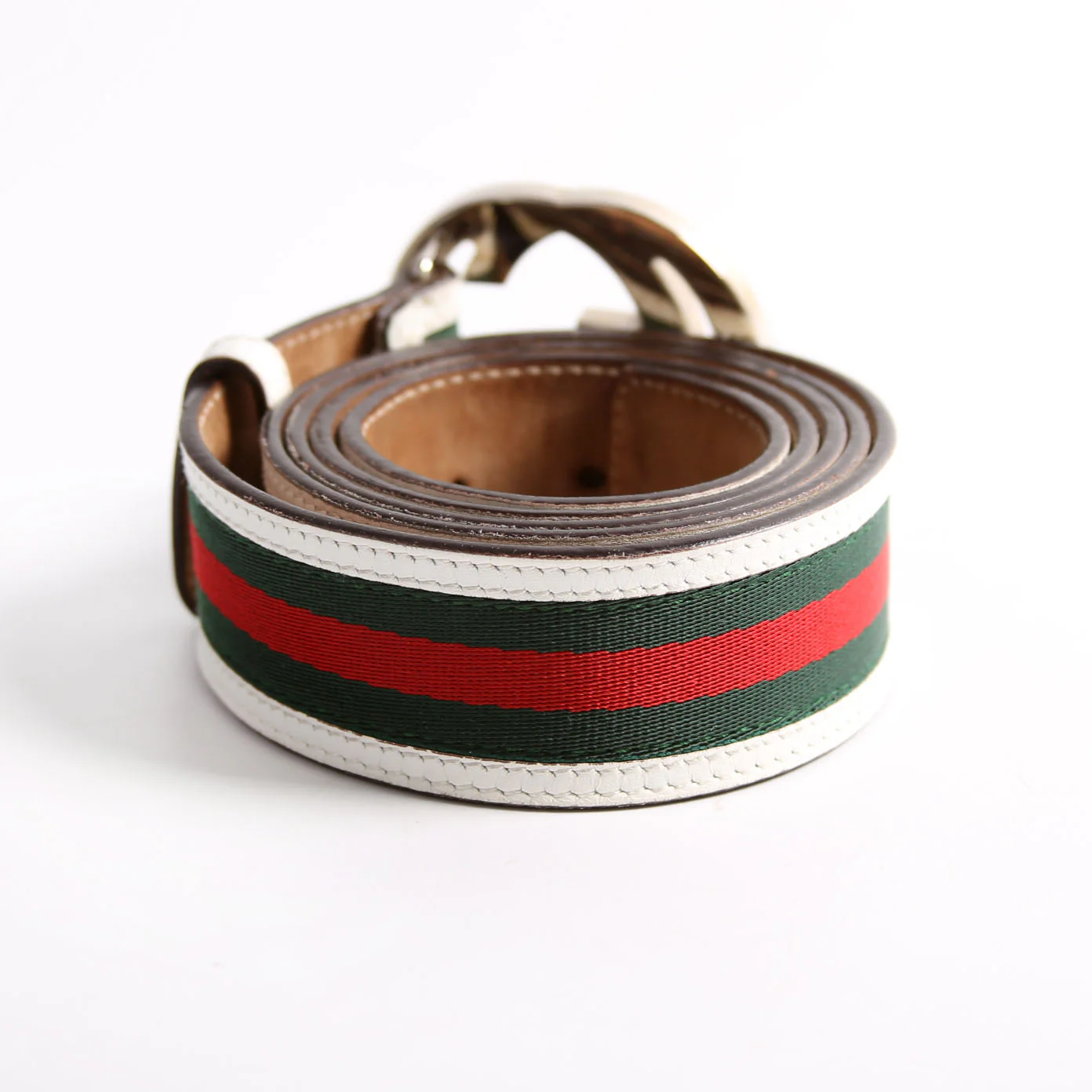 114984 Web Canvas Interlocking G Belt Size 120/48 White - Image 3