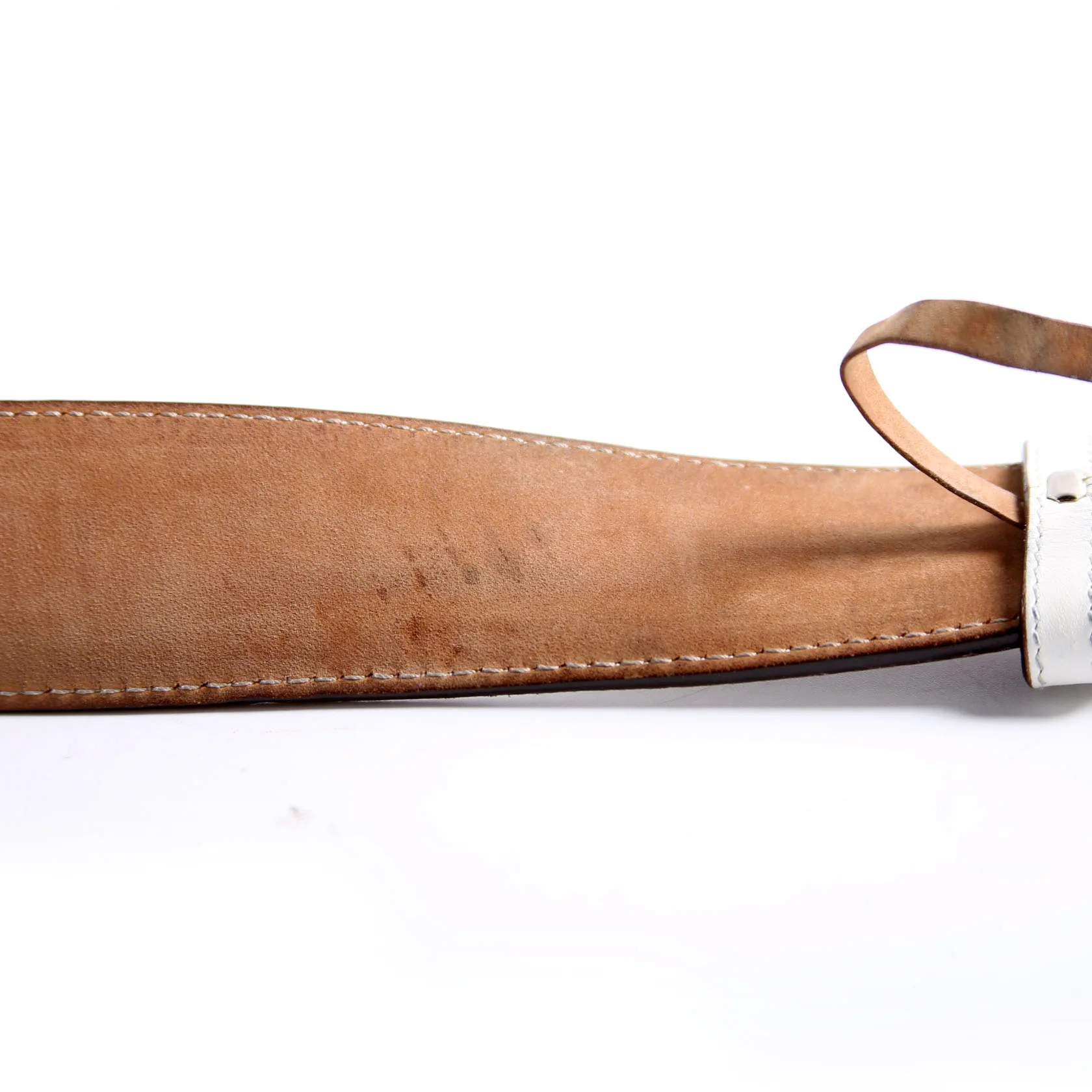 114984 Web Canvas Interlocking G Belt Size 120/48 White - Image 5