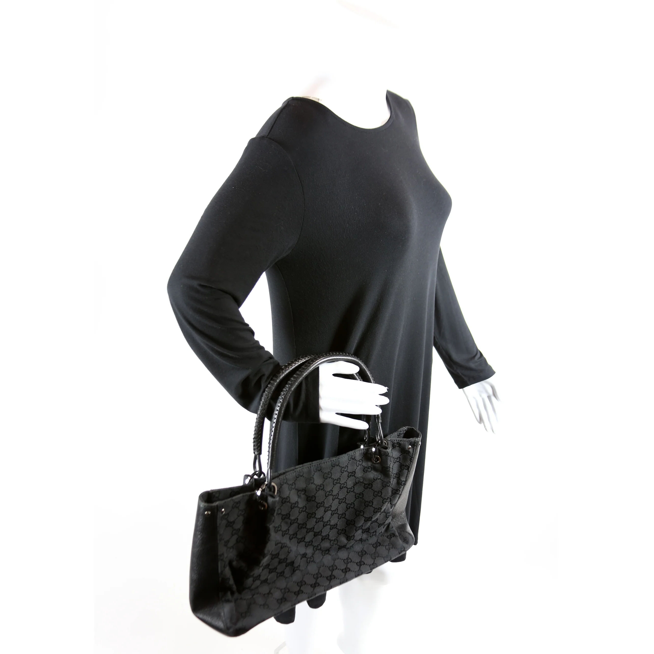 115015 GG Canvas Tote Black - Image 11