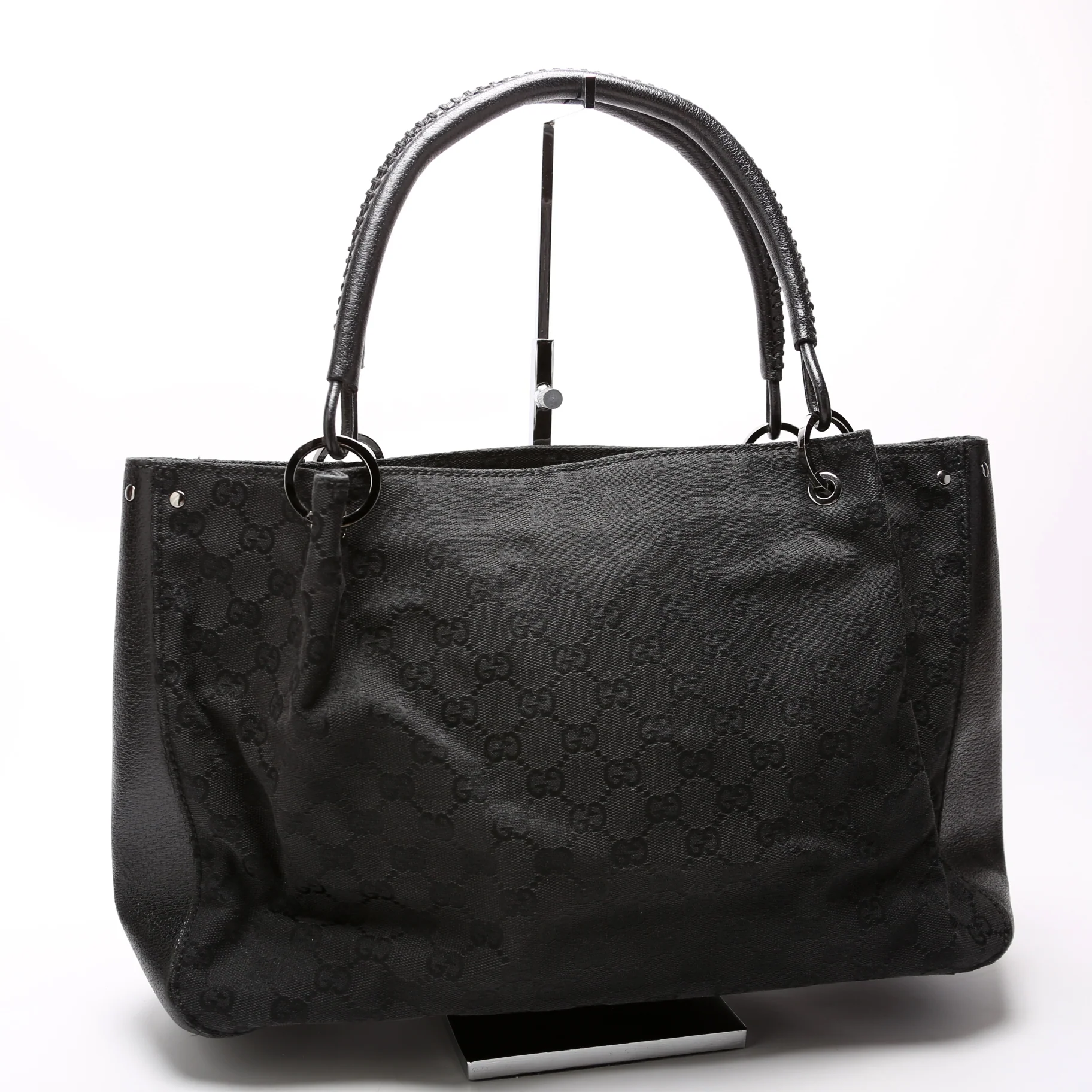 115015 GG Canvas Tote Black - Image 2