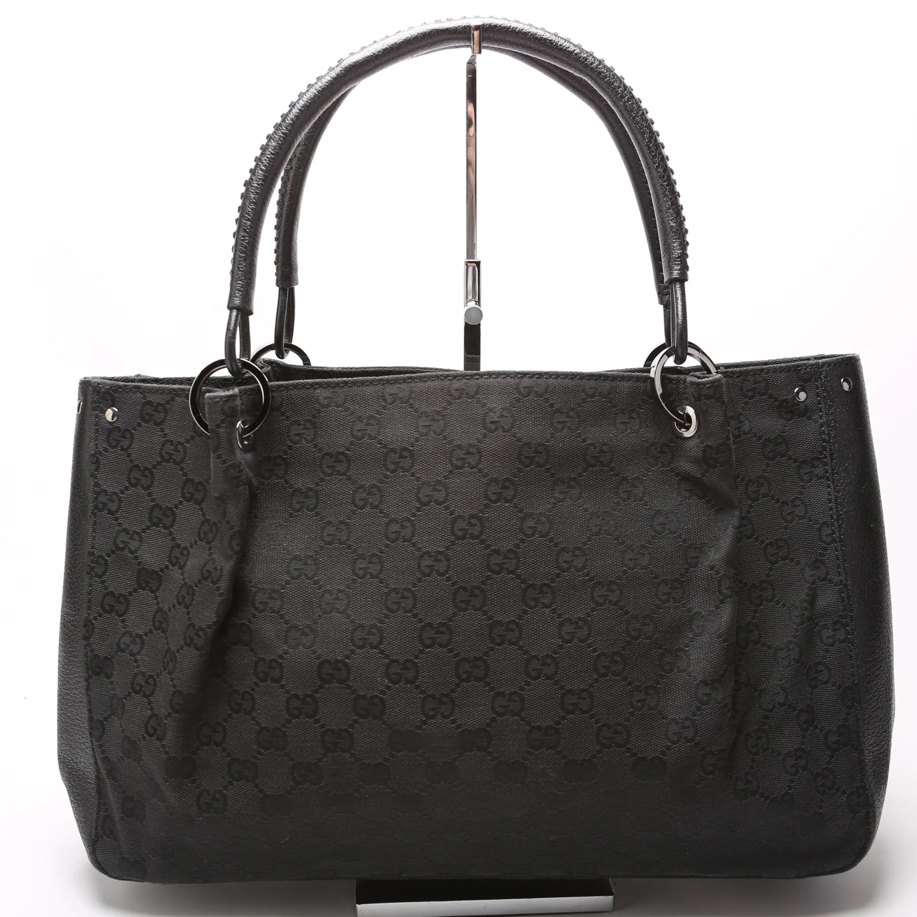 115015 GG Canvas Tote Black - Image 3