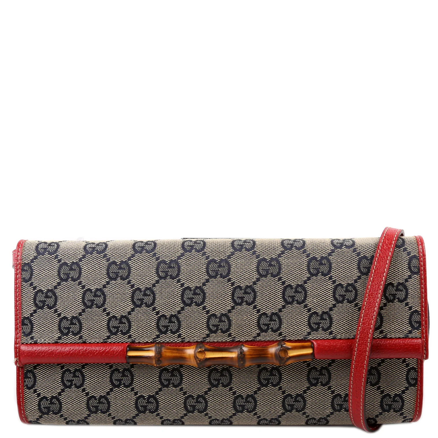 117594 GG Canvas Bamboo Clutch