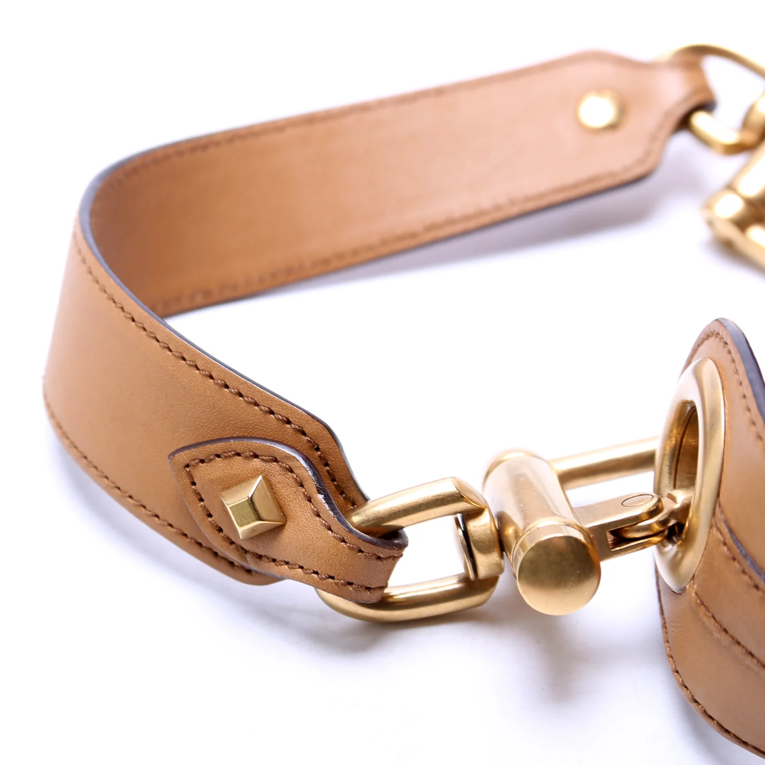 120885 Leather Jackie O Small Shoulder Bag Vintage Tan - Image 6