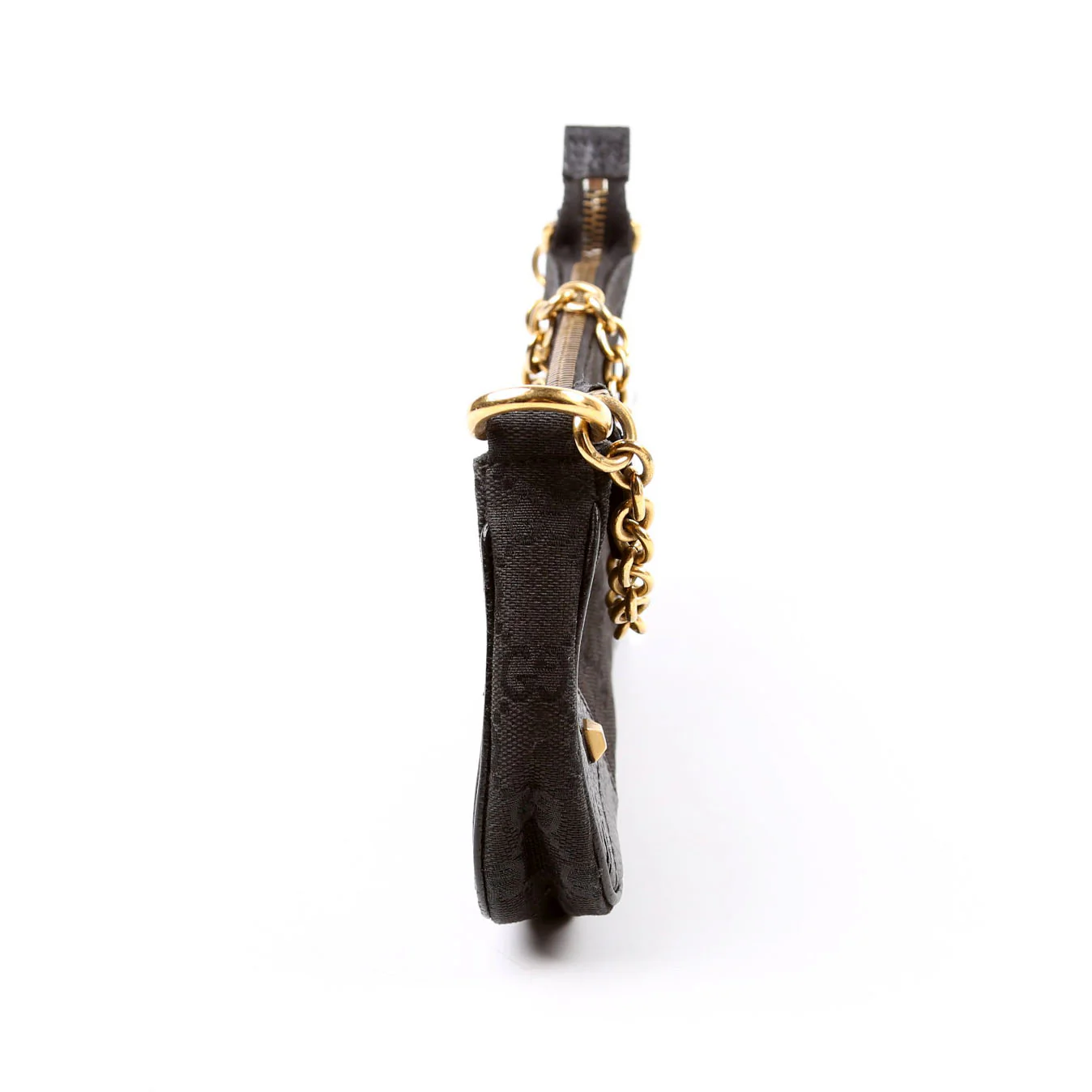 120940 GG Canvas Horsebit Nail Pochette Black - Image 4