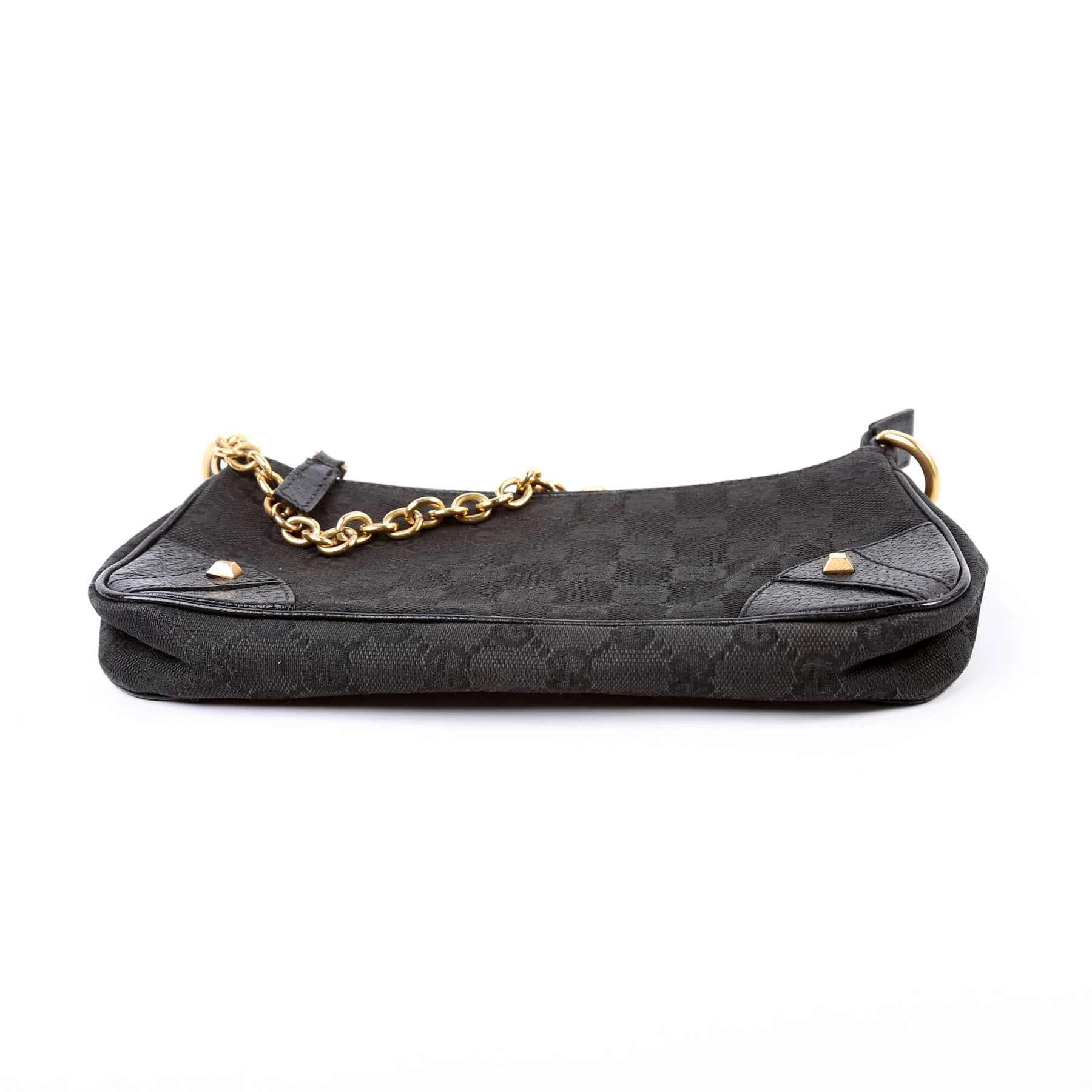 120940 GG Canvas Horsebit Nail Pochette Black - Image 5