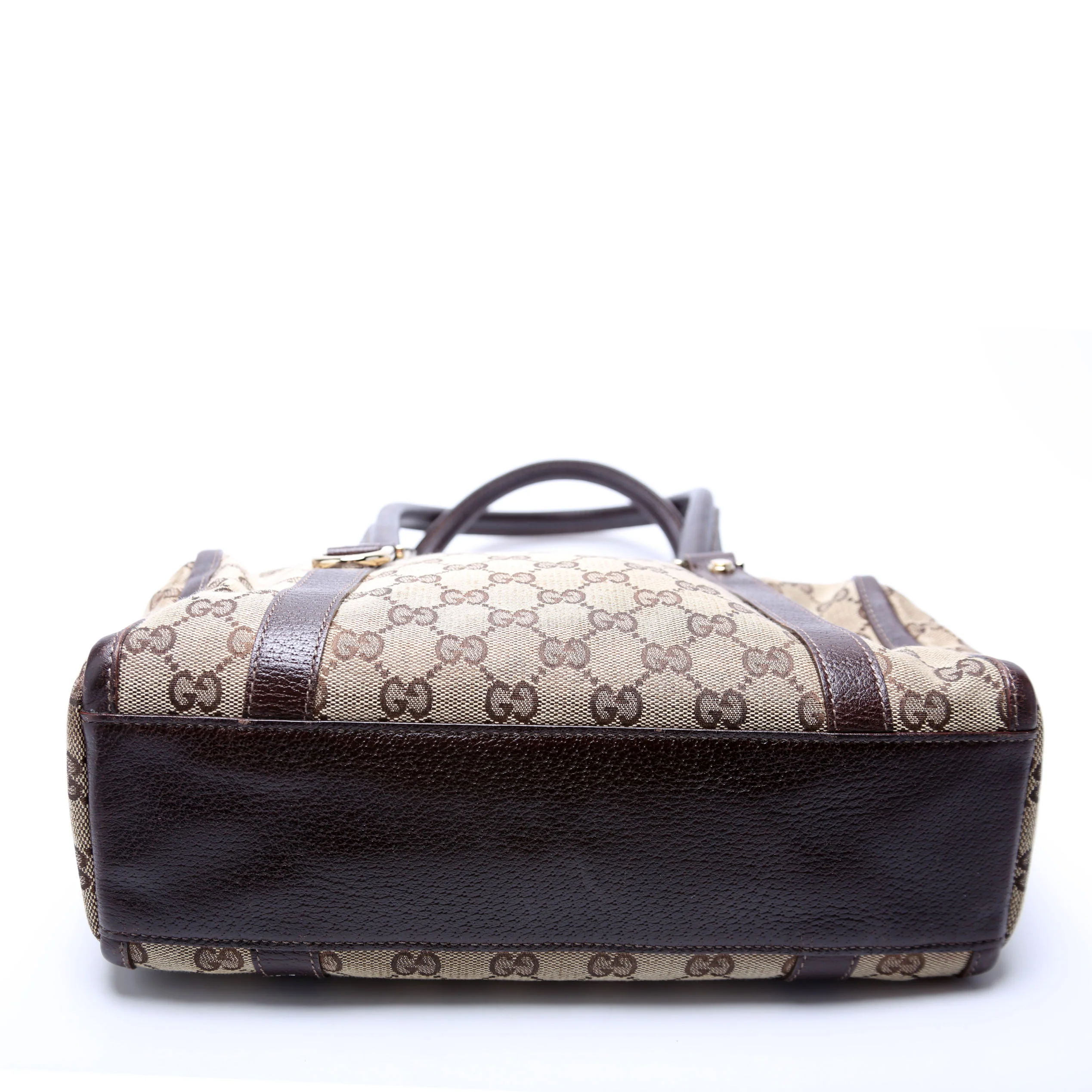 130942 GG Canvas Small Abbey Boston Bag Brown - Image 4