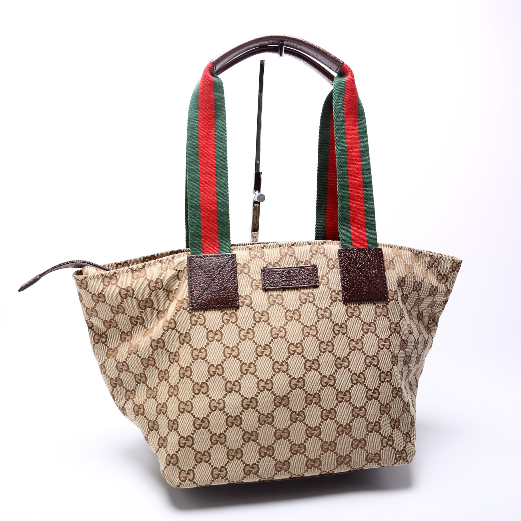 131230 GG Canvas Web Bucket Tote - Image 2
