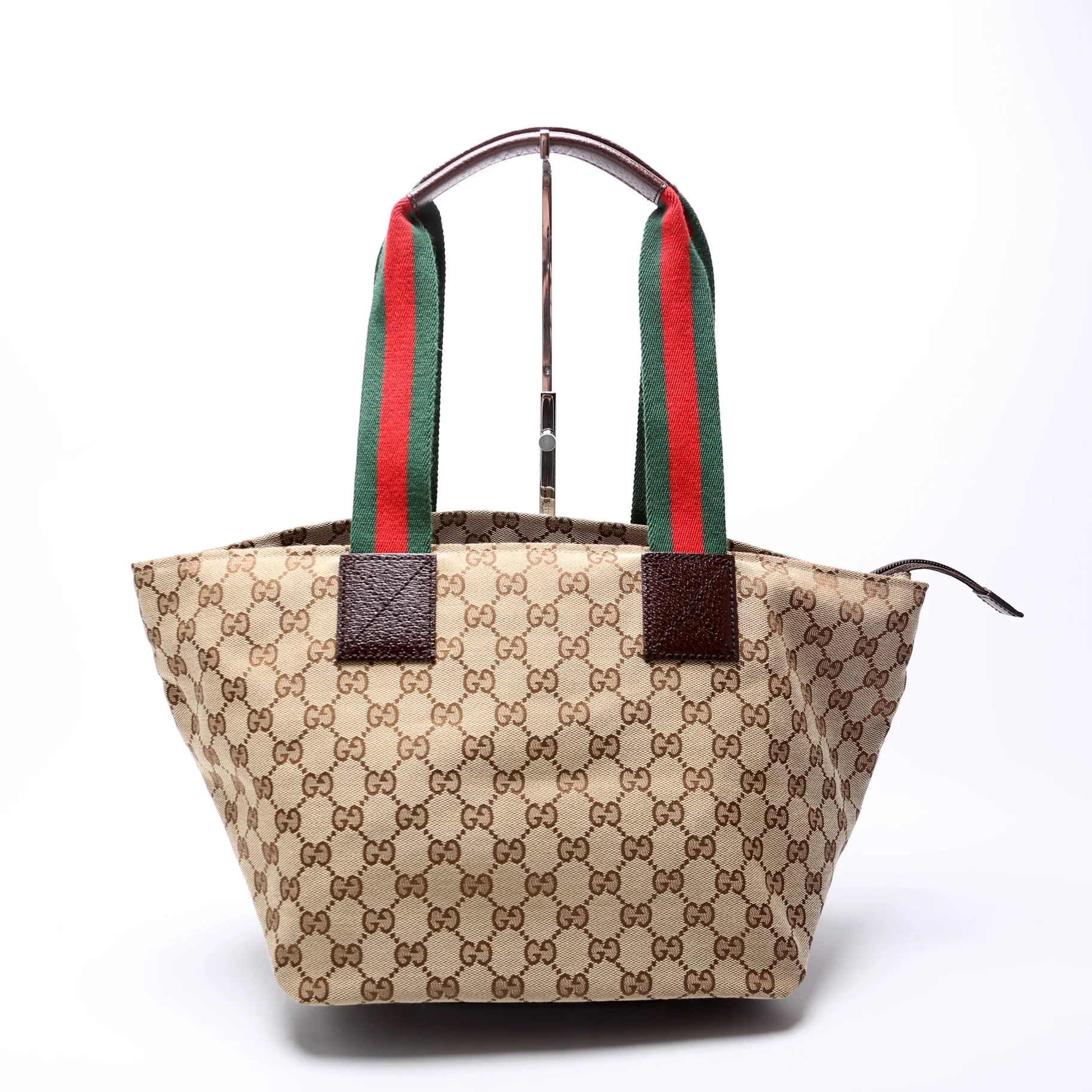 131230 GG Canvas Web Bucket Tote - Image 3