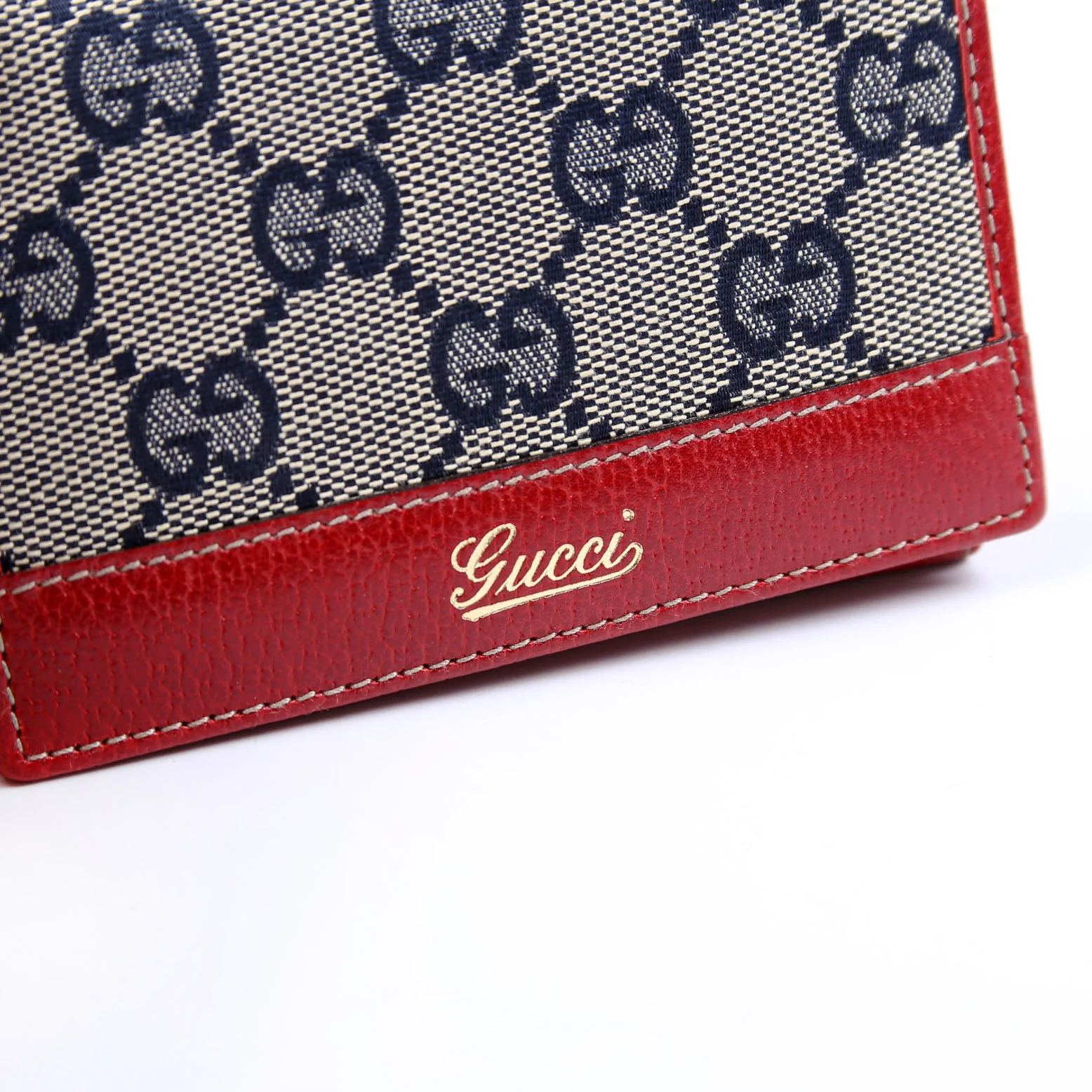 131858 GG Canvas Card Case Vintage Blue/Red - Image 10