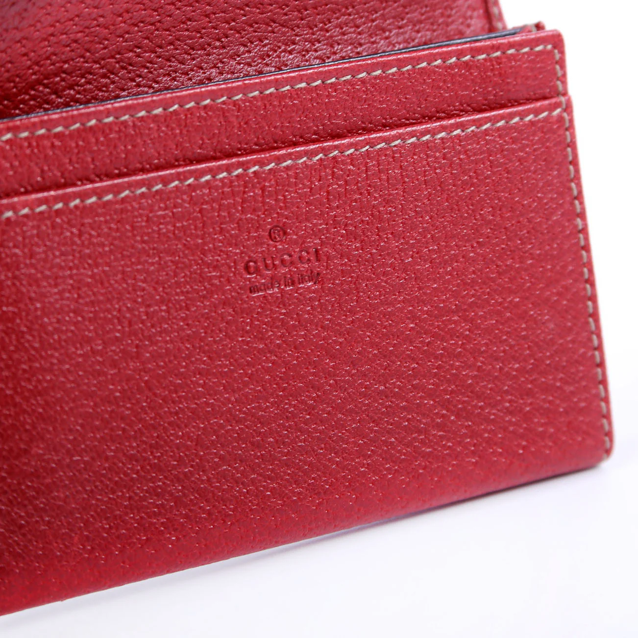 131858 GG Canvas Card Case Vintage Blue/Red - Image 12