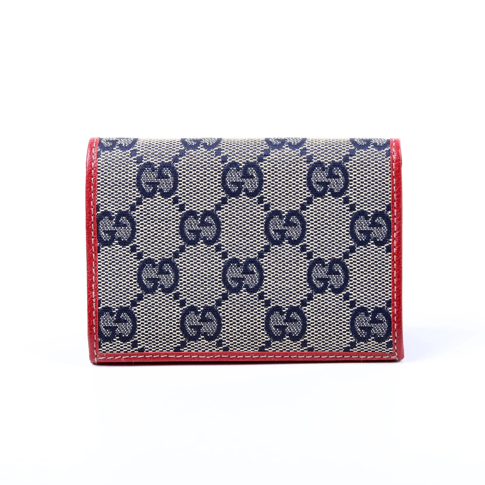 131858 GG Canvas Card Case Vintage Blue/Red - Image 2