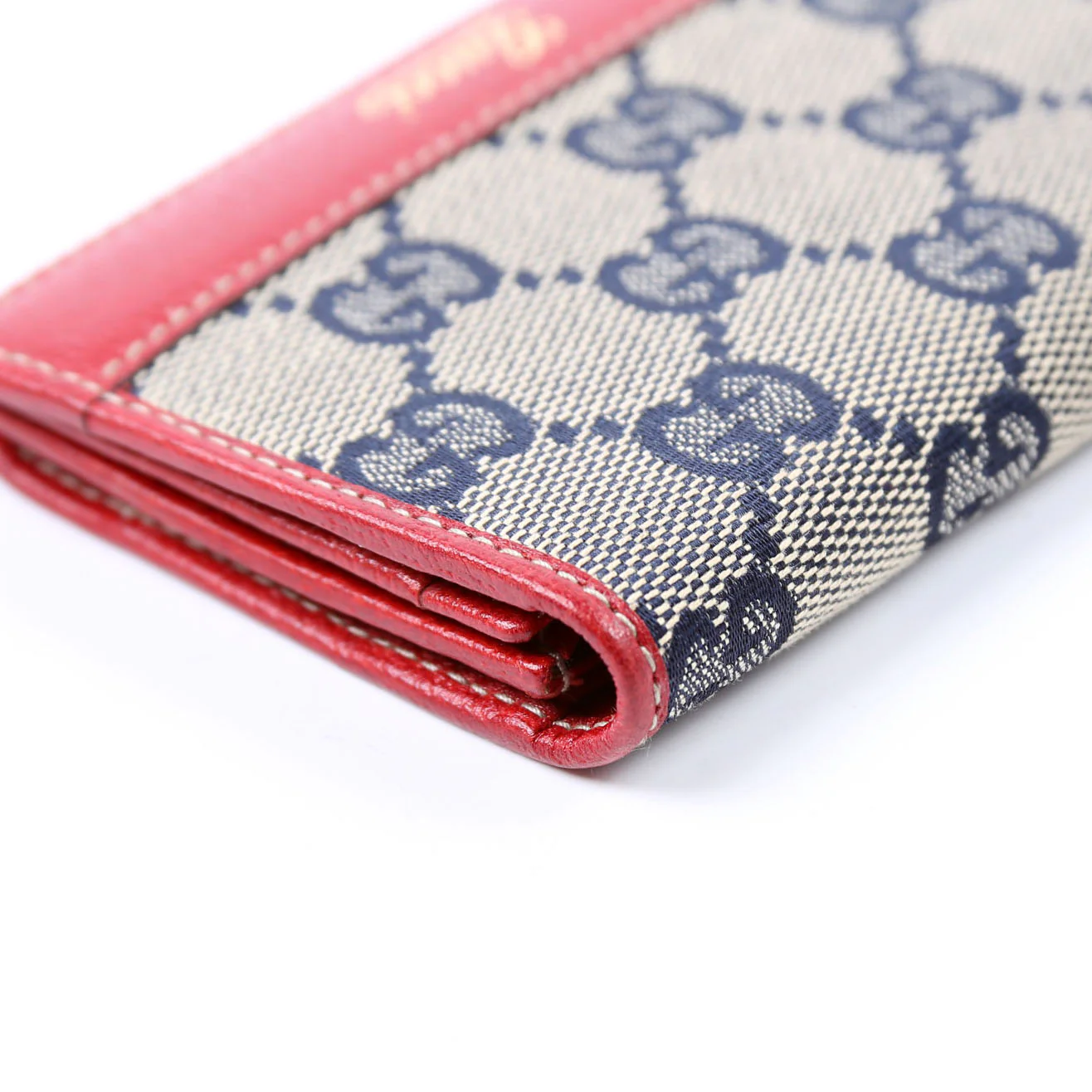 131858 GG Canvas Card Case Vintage Blue/Red - Image 8