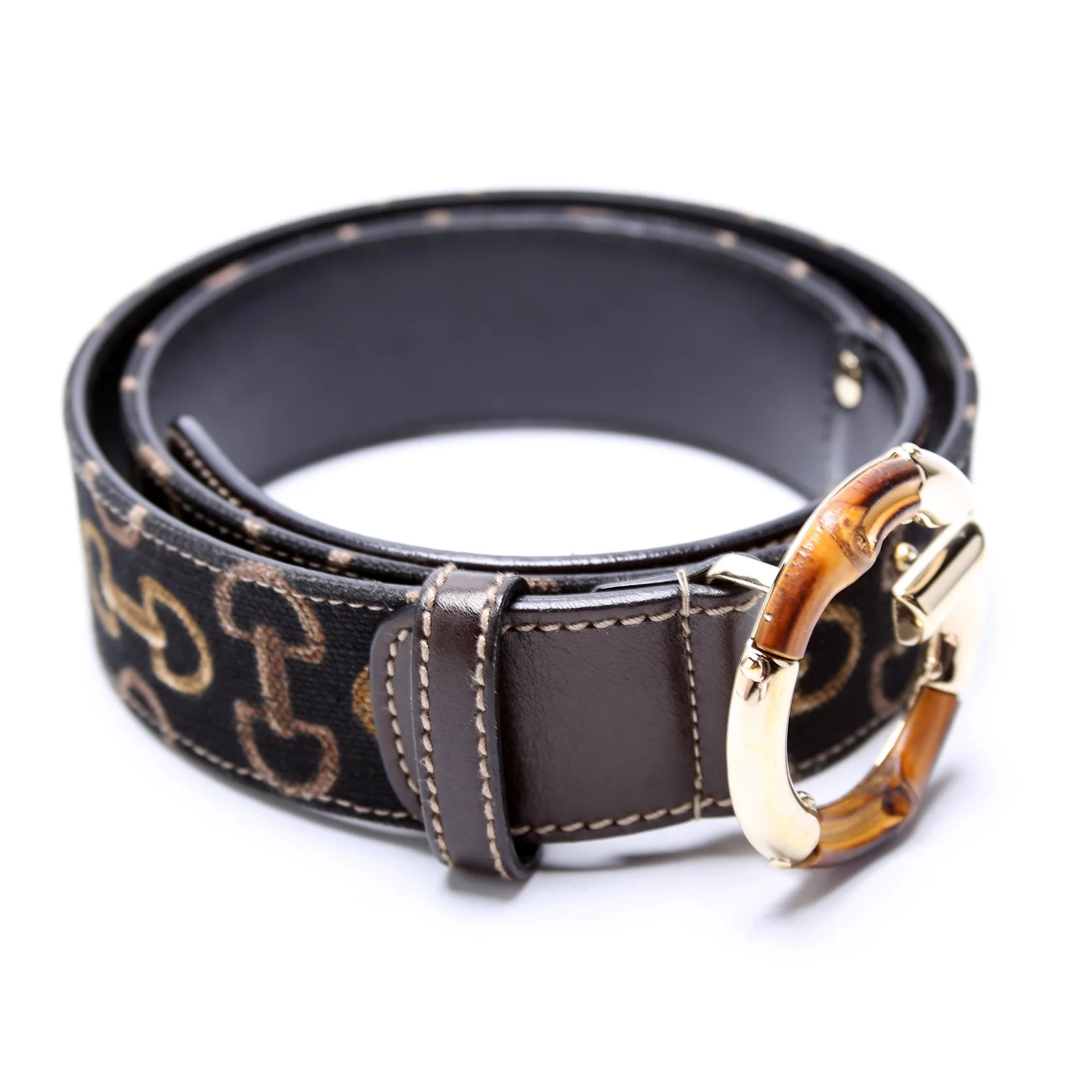 138456 Bamboo G Horsebit Canvas Belt Size 80/32 - Image 2