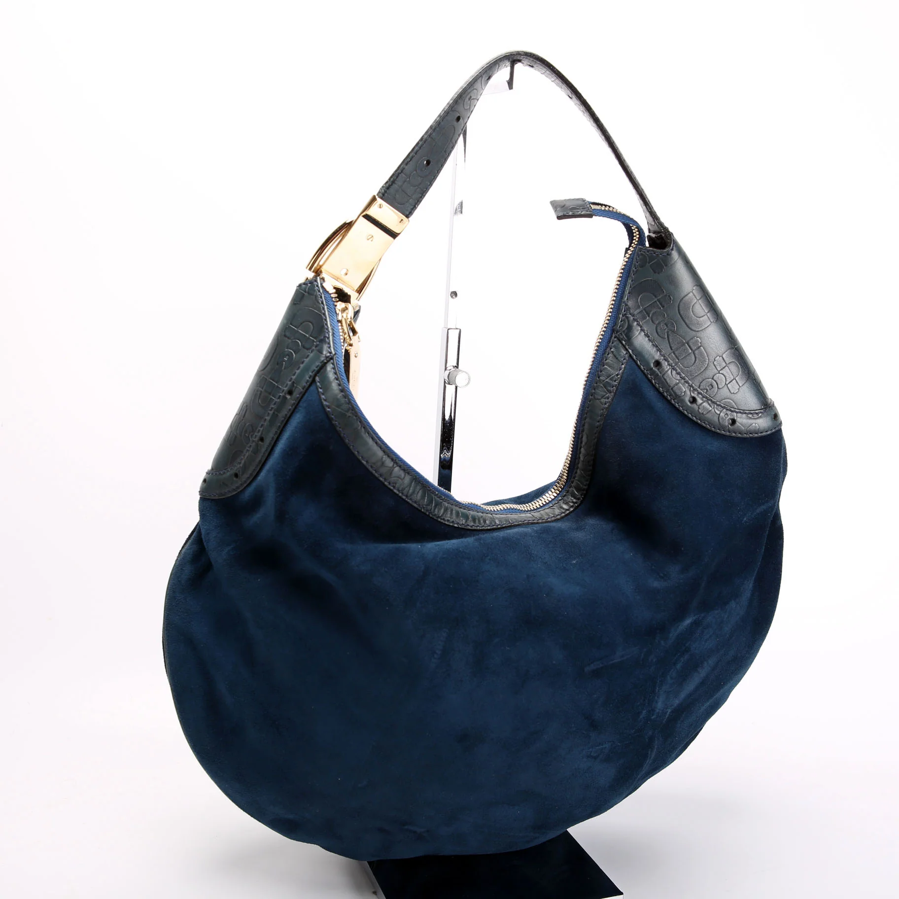145764 Suede Glam Hobo Blue - Image 2