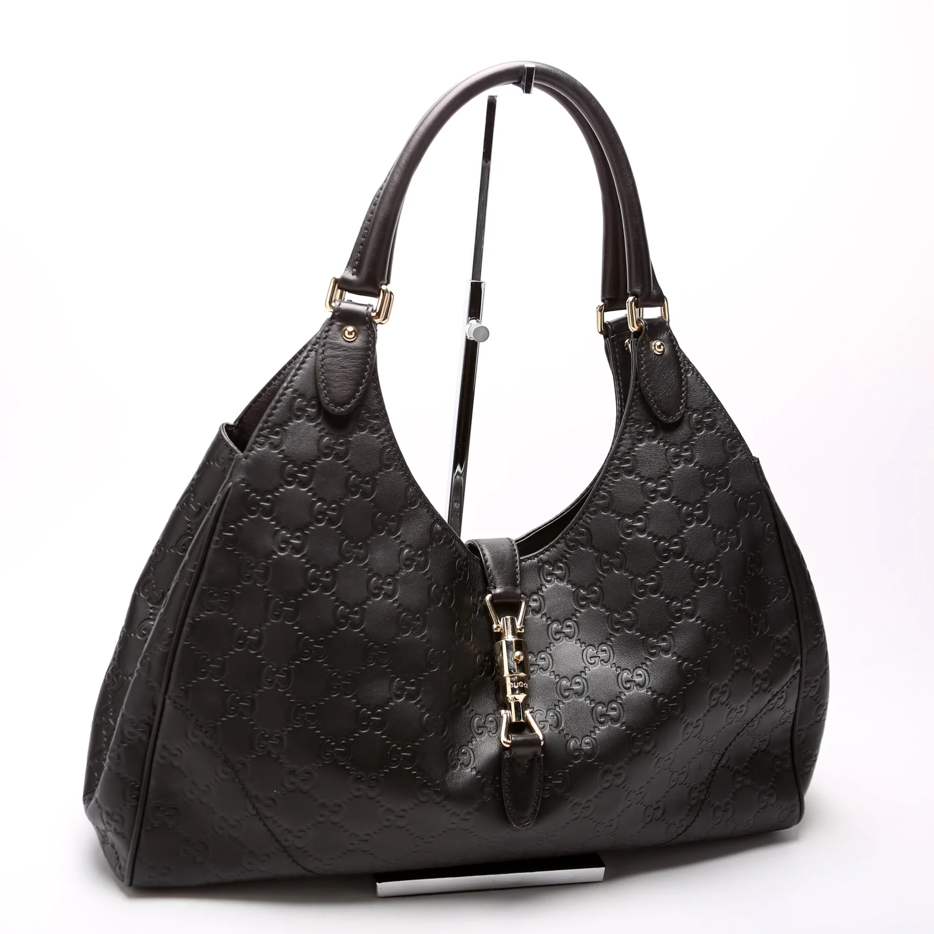 145820 Jackie Medium Leather Hobo - Image 2