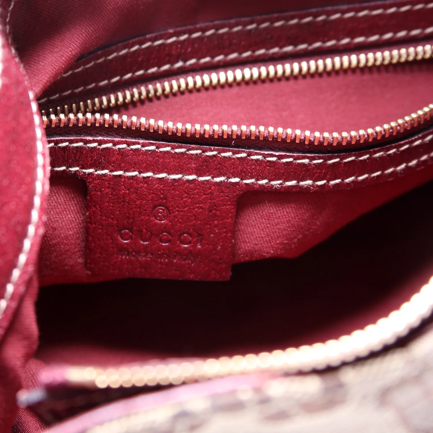 145826 Horsebit Canvas Creole Hobo Burgundy/Tan - Image 10