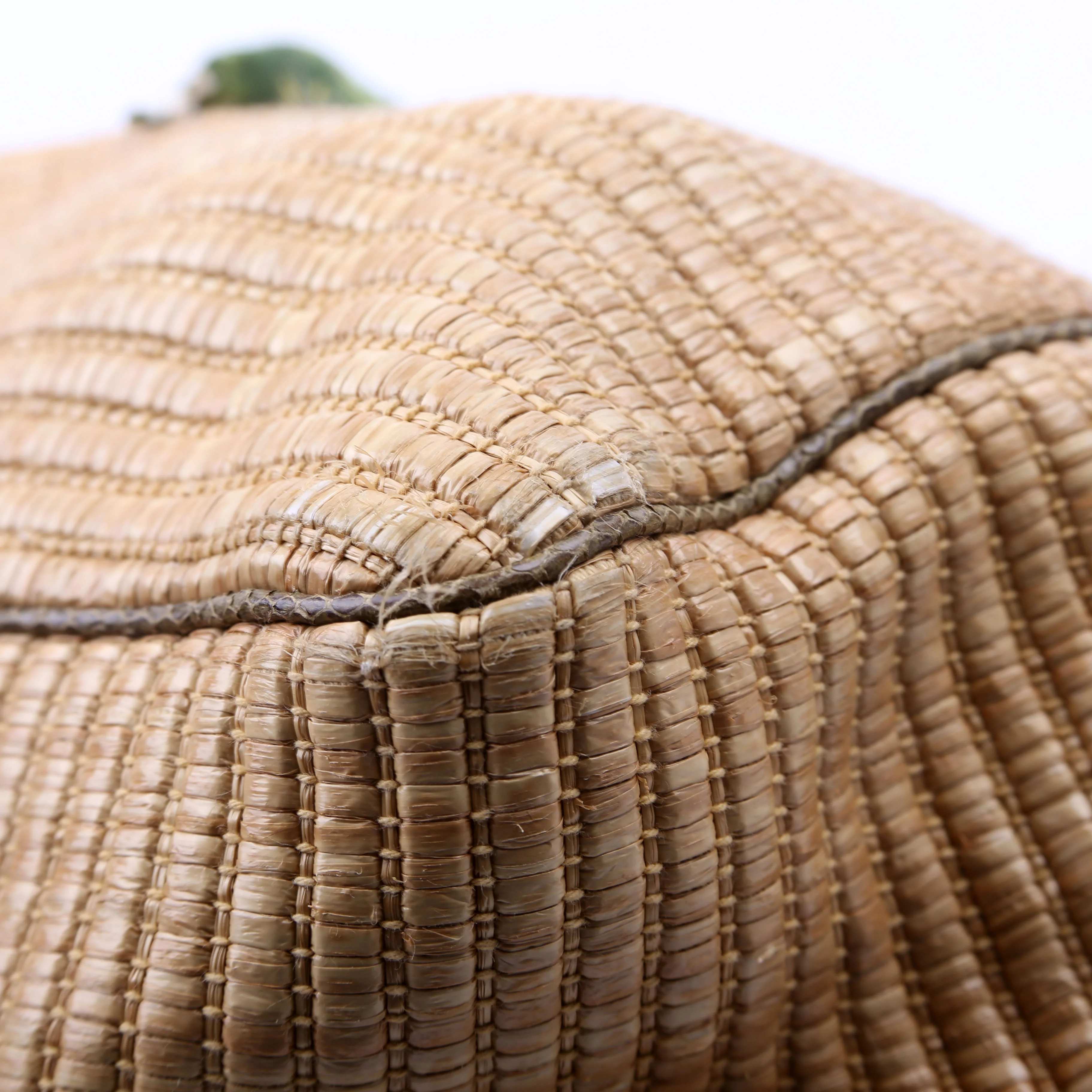 153033 Straw Positano Tote Green - Image 6