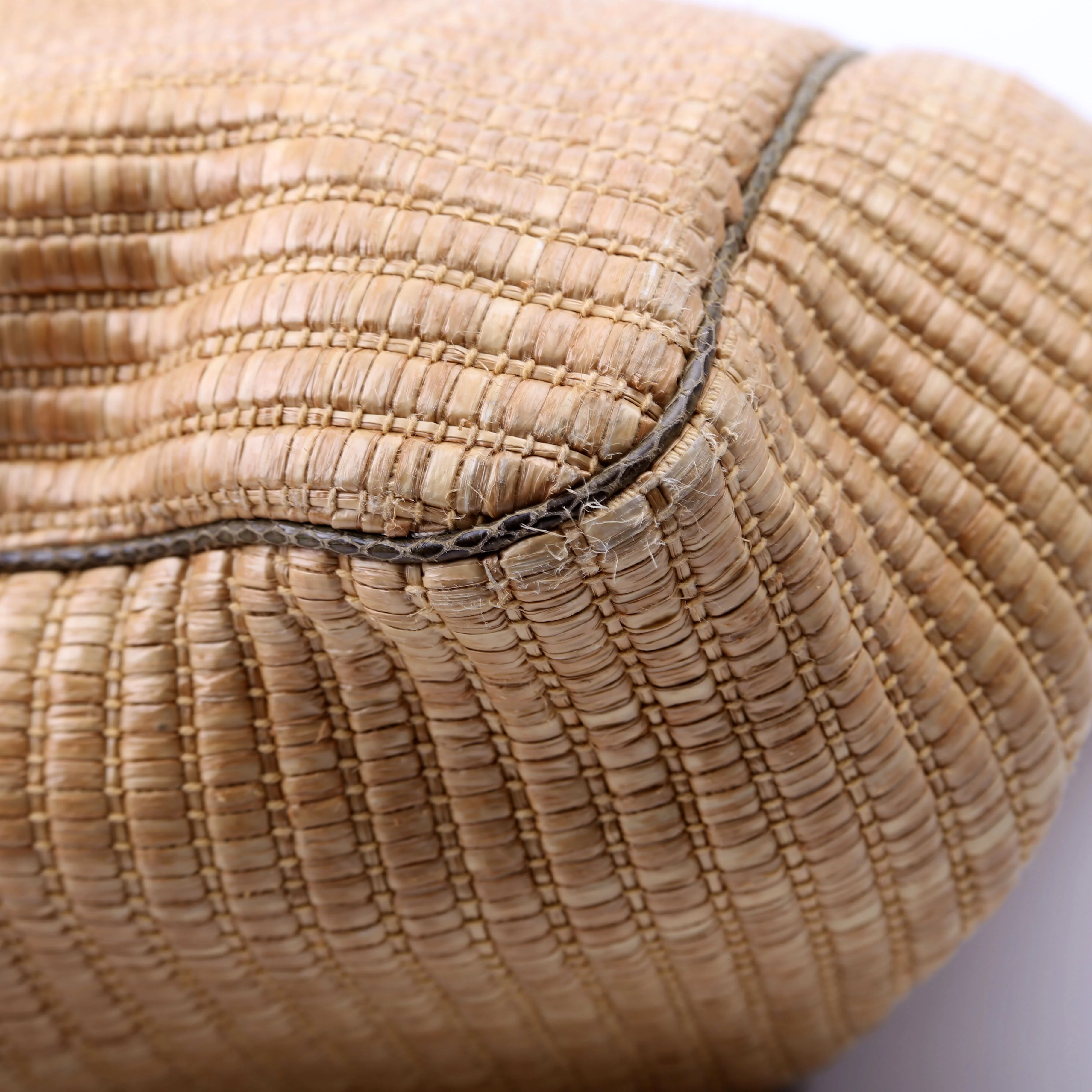 153033 Straw Positano Tote Green - Image 8