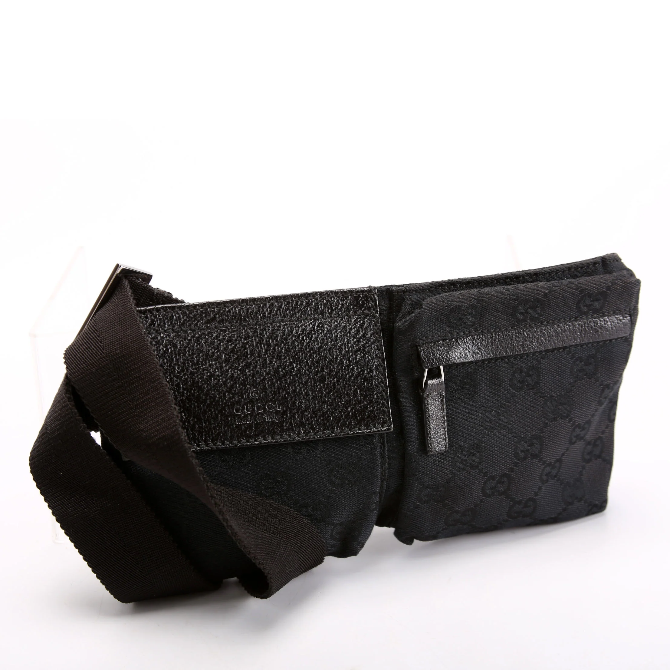 162962 GG Canvas Mini Waist Bag Black - Image 2