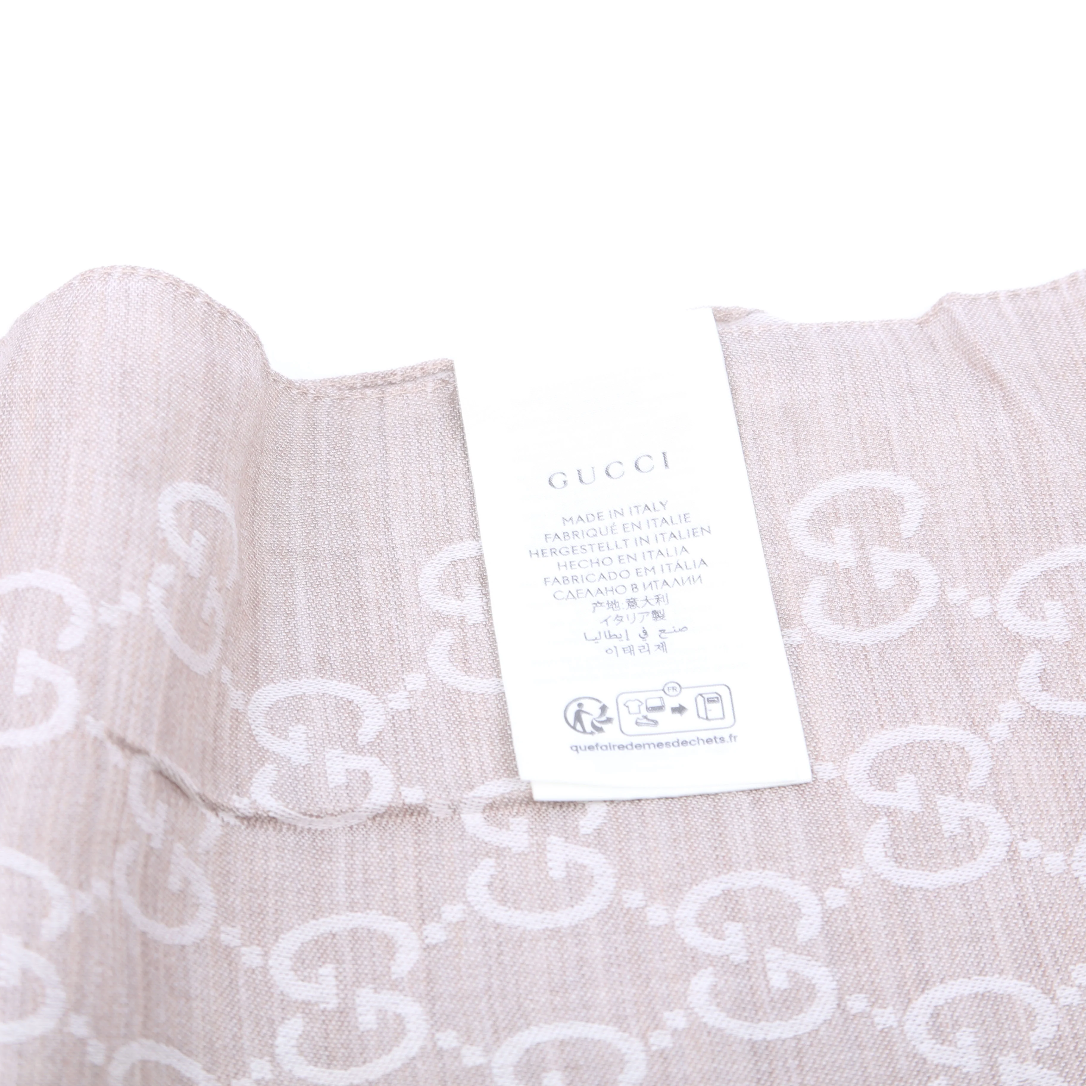 165903 GG Fabric Scarf Tan - Image 6