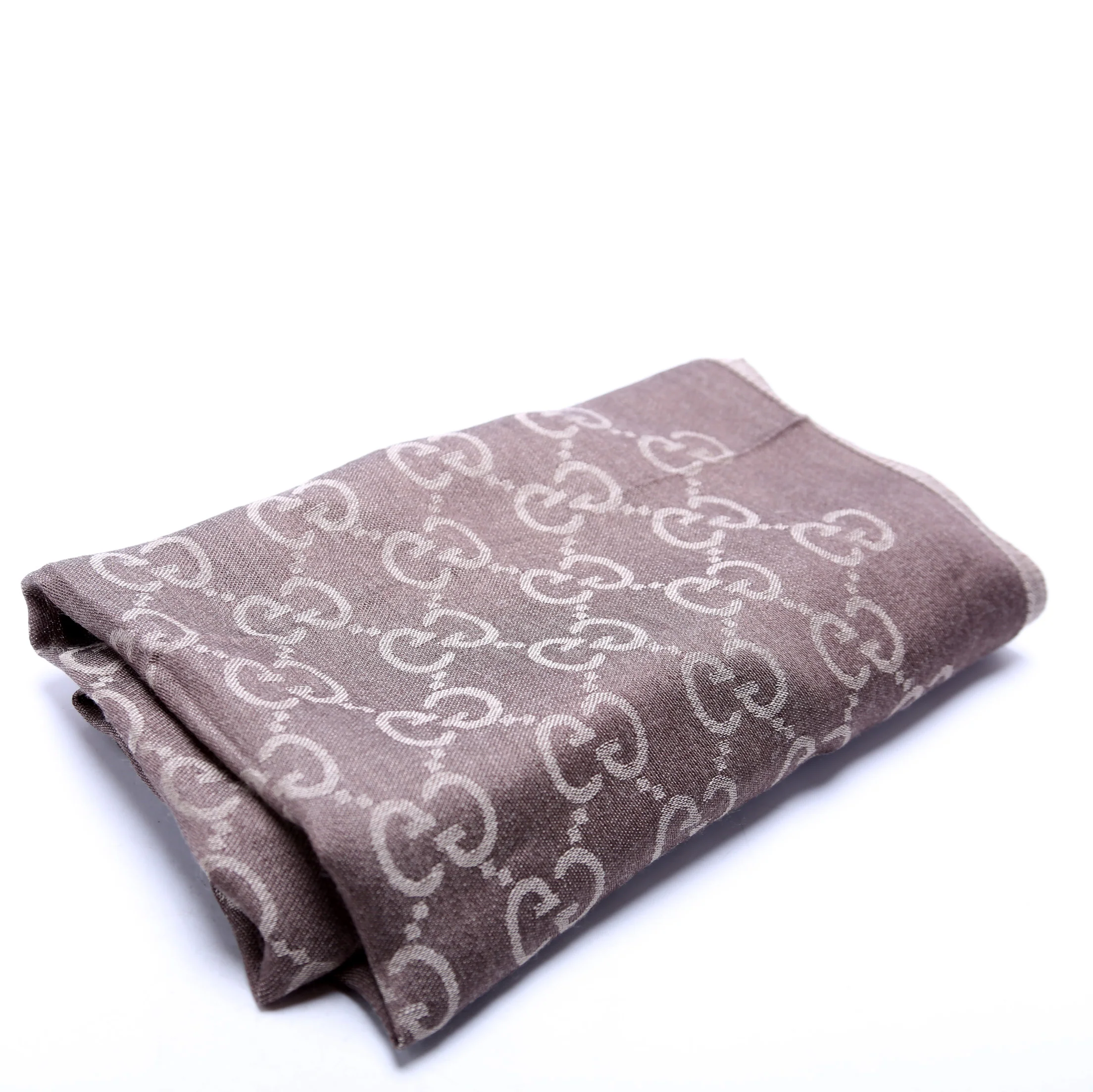 165904 GG Jacquard Knit Scarf Brown - Image 2