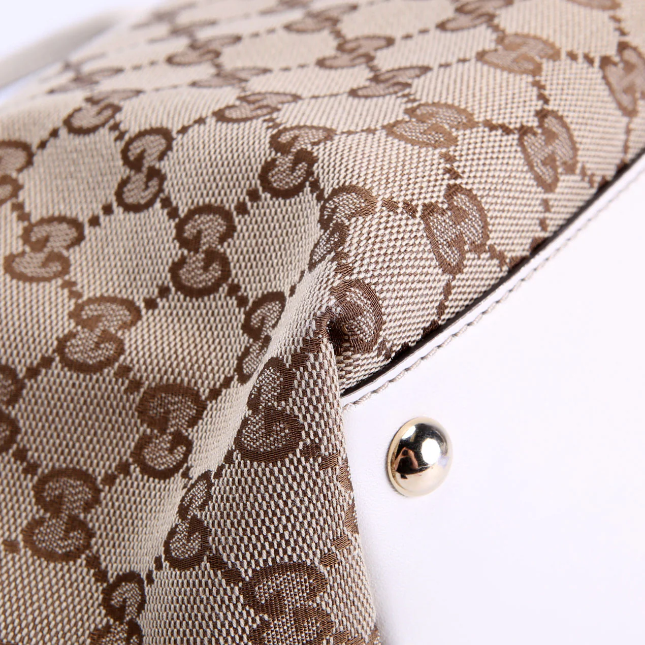 169946 Britt Shoulder Bag Small Beige/White - Image 5