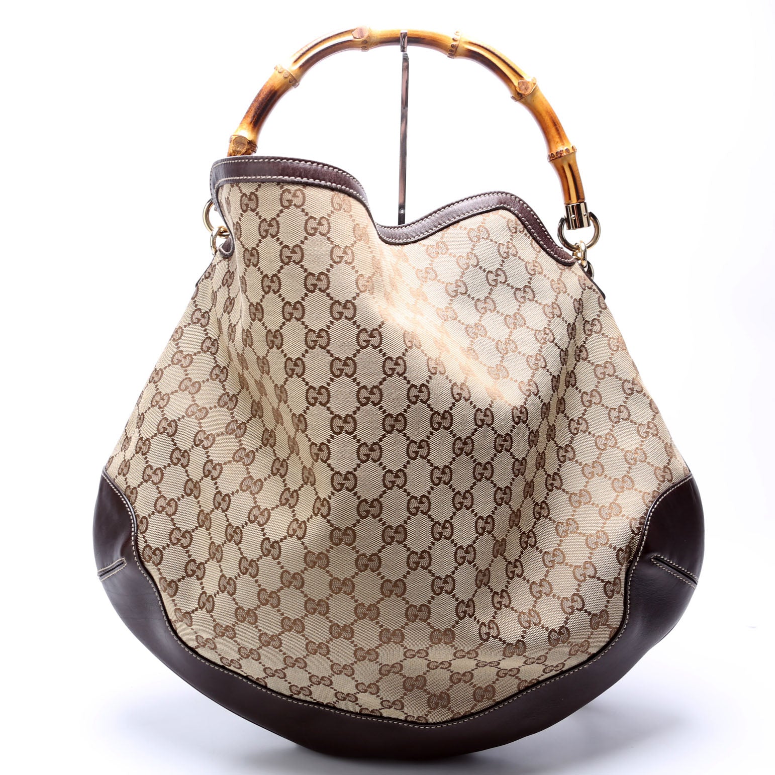 169976 GG Canvas Peggy Bamboo Hobo Brown - Image 3
