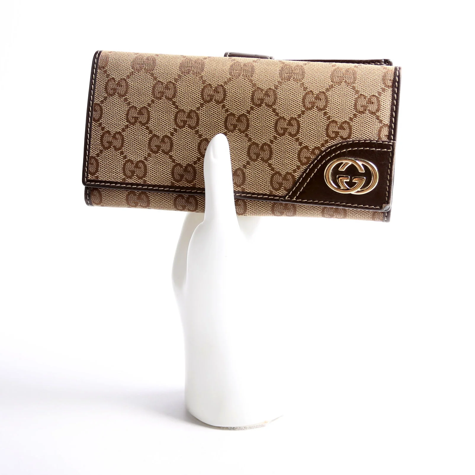 181593 GG Canvas Britt Continental Wallet Brown - Image 13