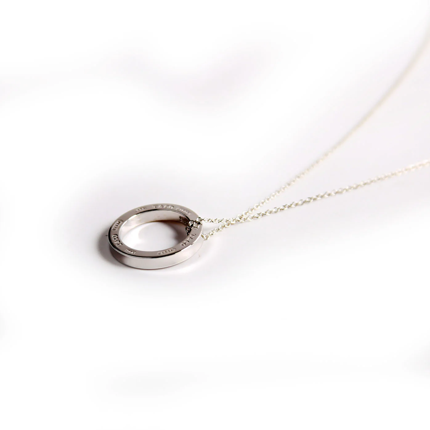 1837 Circle Pendant Necklace 925 - Image 4